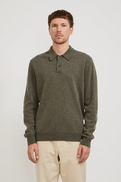 Norse Projects | Marco Lambswool Polo Ivy Green | Maplestore