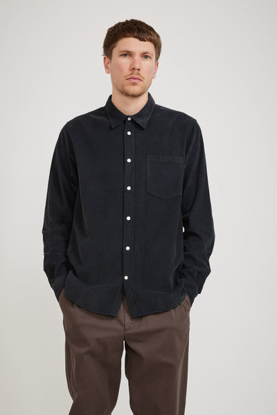 Norse Projects | Osvald Micro Cord Shirt Pewter | Maplestore