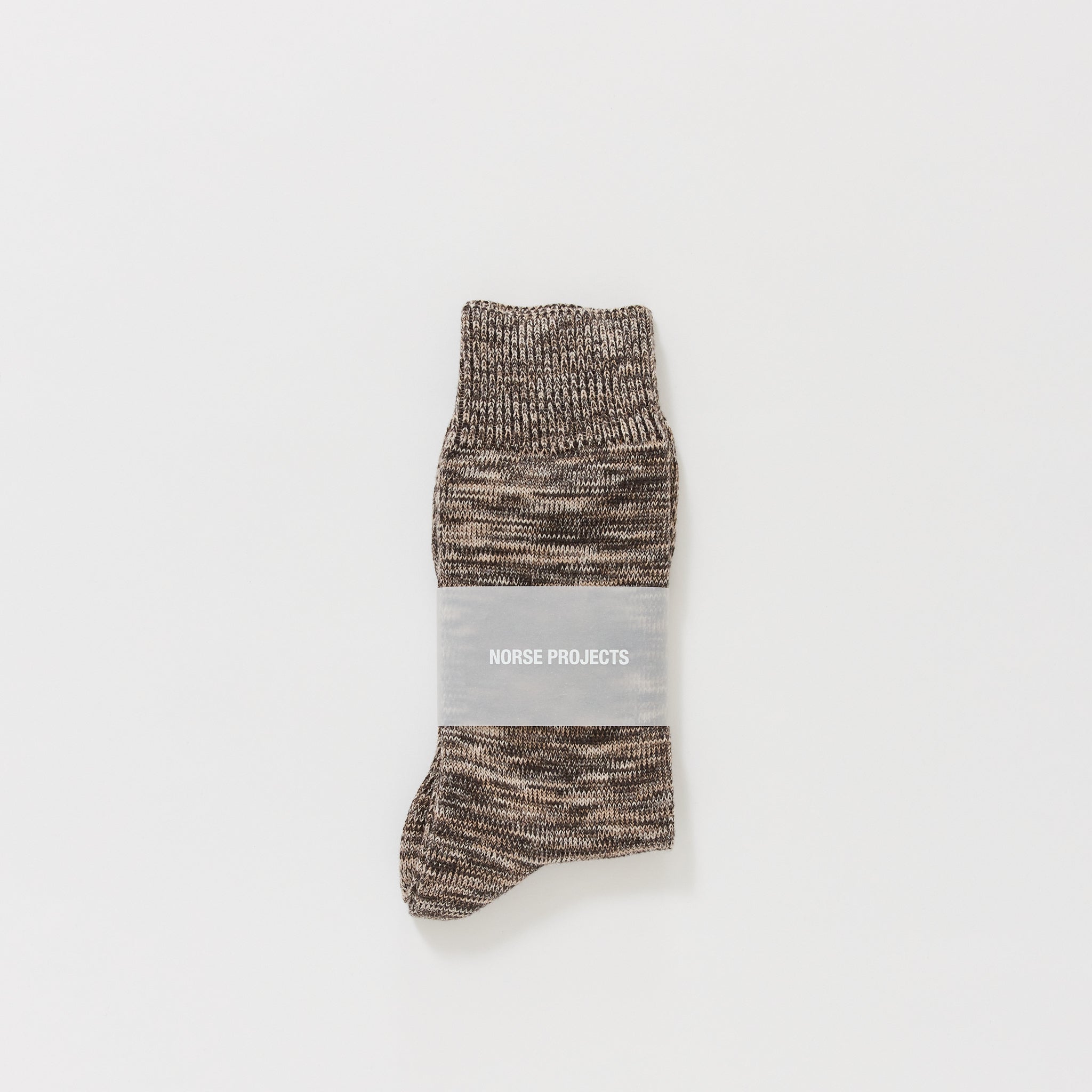 Norse Projects | Bjarki Heavy Cotton Twist Sock Seal Brown | Maplestore
