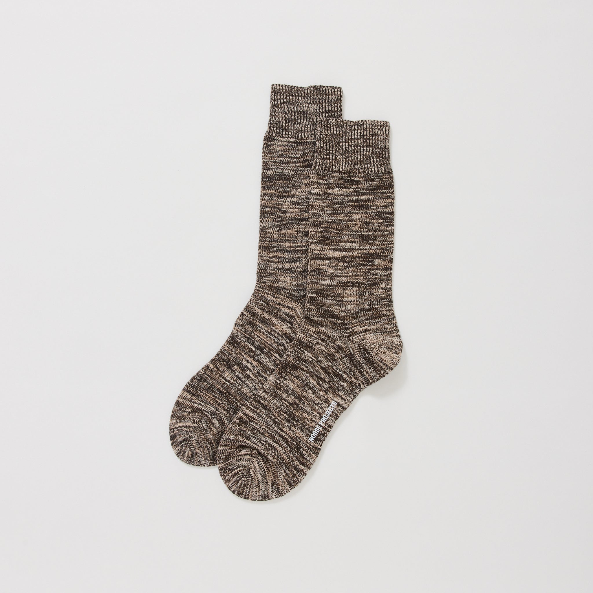 Norse Projects | Bjarki Heavy Cotton Twist Sock Seal Brown | Maplestore