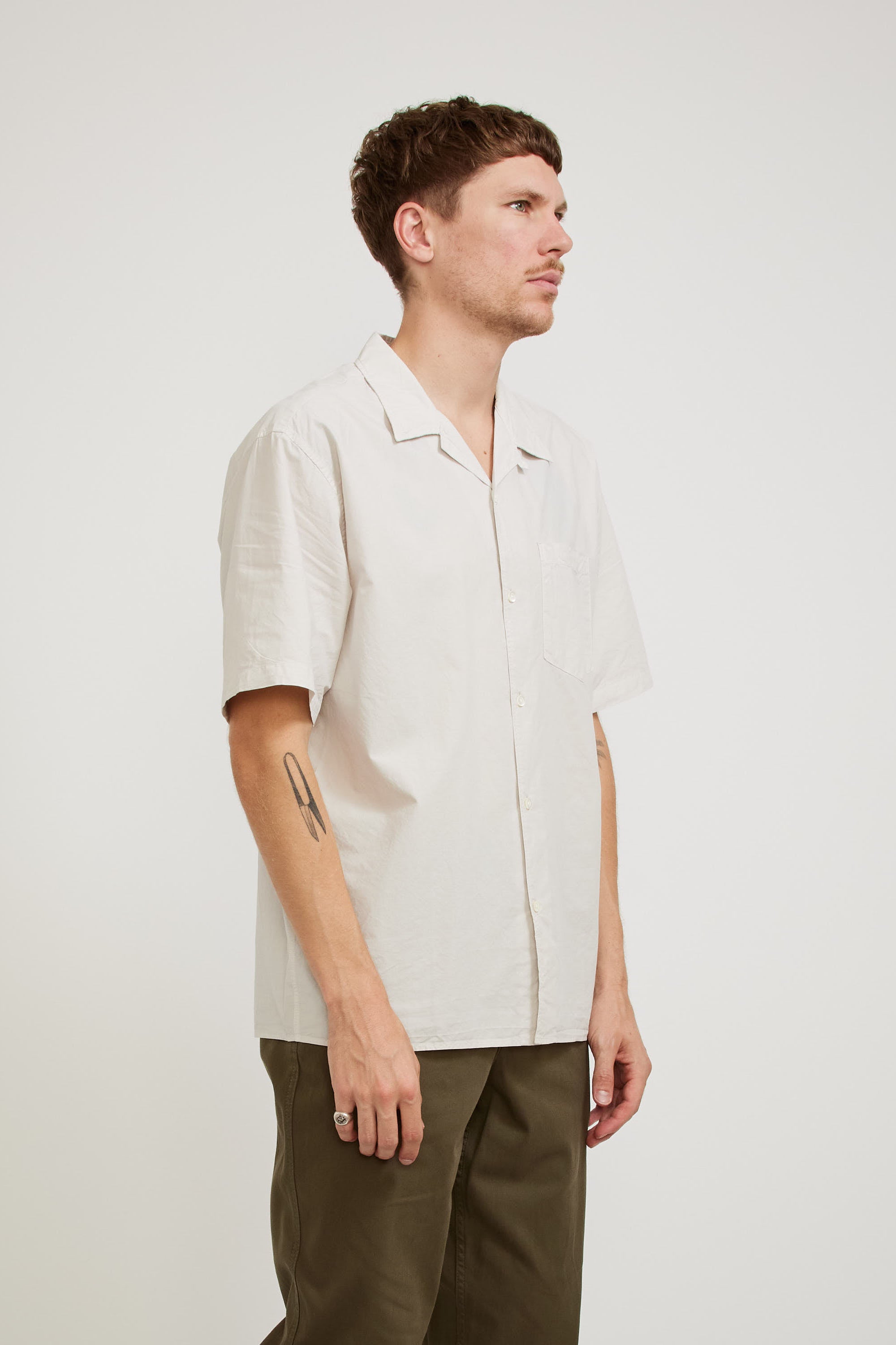 Norse Projects | Carsten Cotton Tencel Shirt Marble White | Maplestore