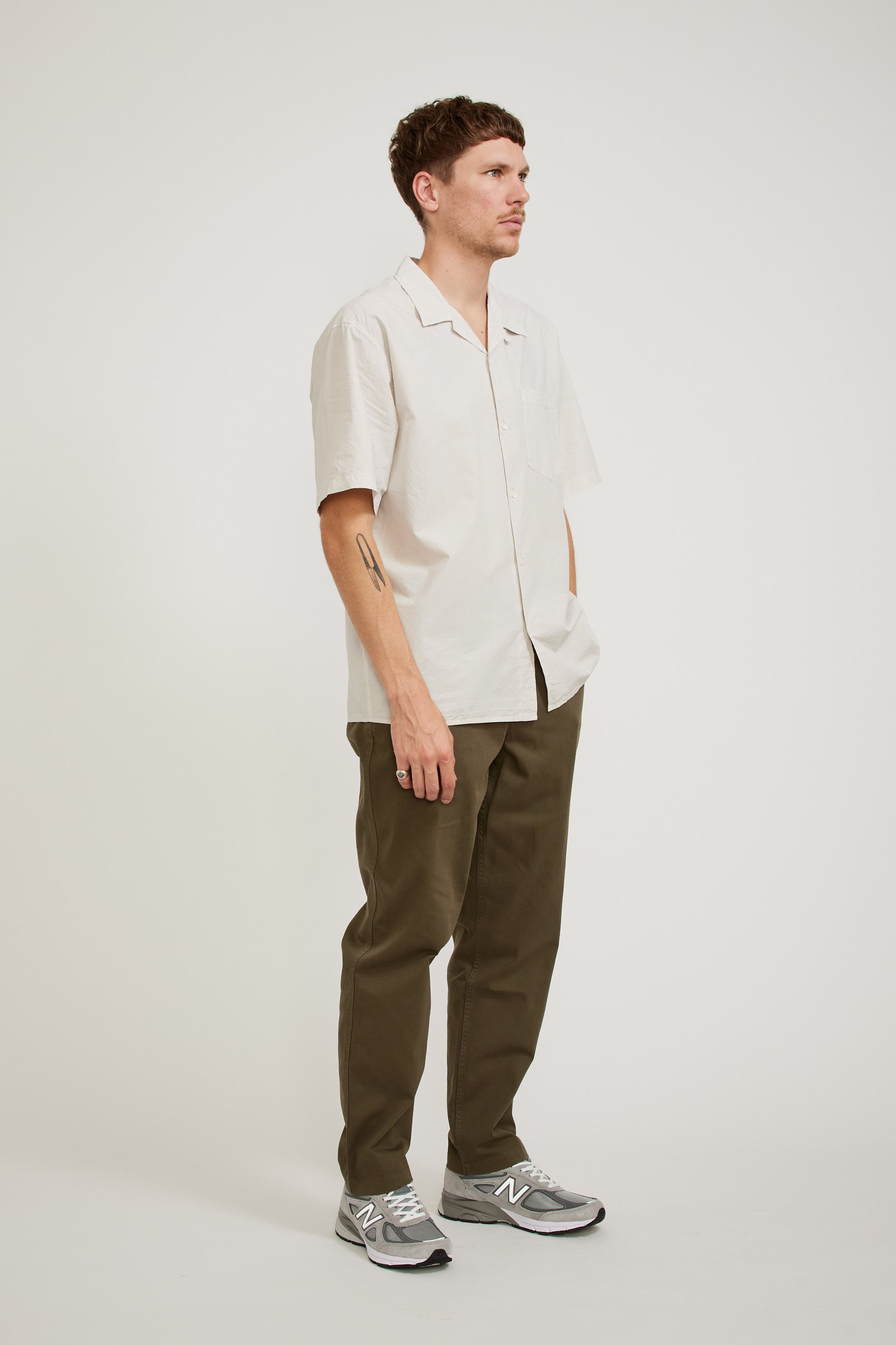 Norse Projects | Carsten Cotton Tencel Shirt Marble White | Maplestore