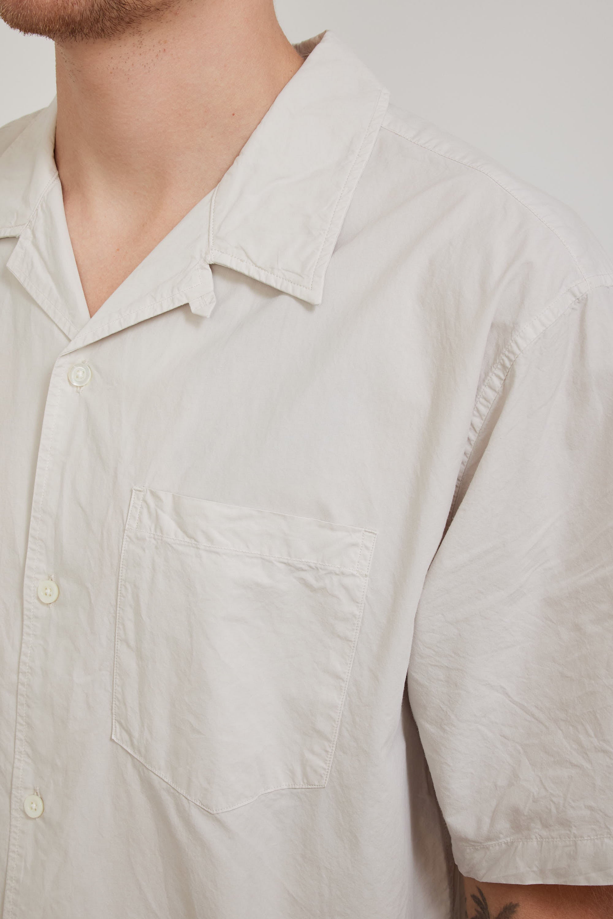 Norse Projects | Carsten Cotton Tencel Shirt Marble White | Maplestore