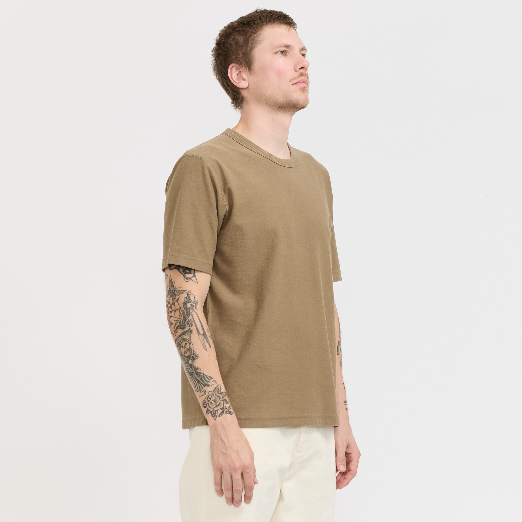 Norse Projects | Elmelunde Organic Dry Cotton GMD T-Shirt Walnut | Maplestore