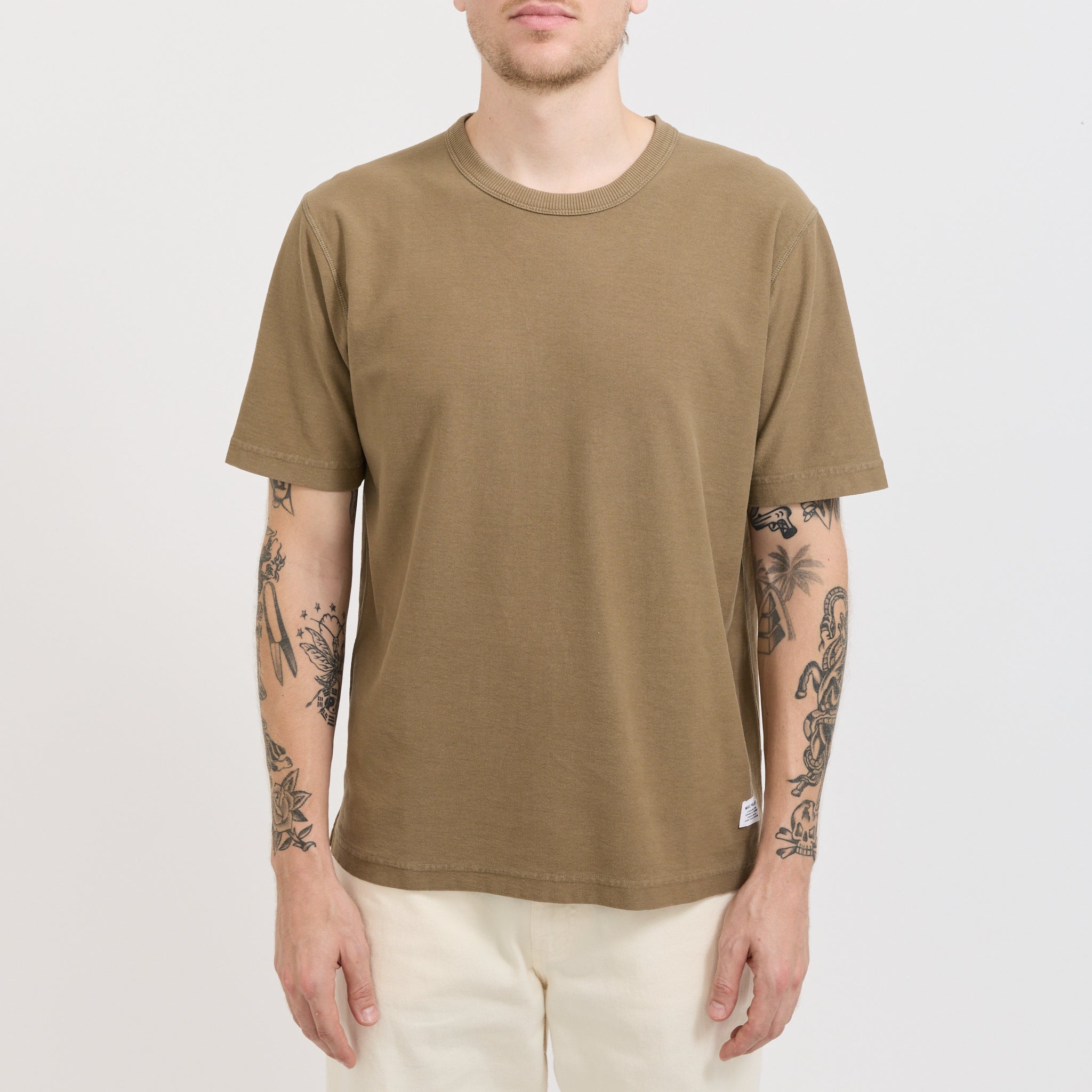 Norse Projects | Elmelunde Organic Dry Cotton GMD T-Shirt Walnut | Maplestore
