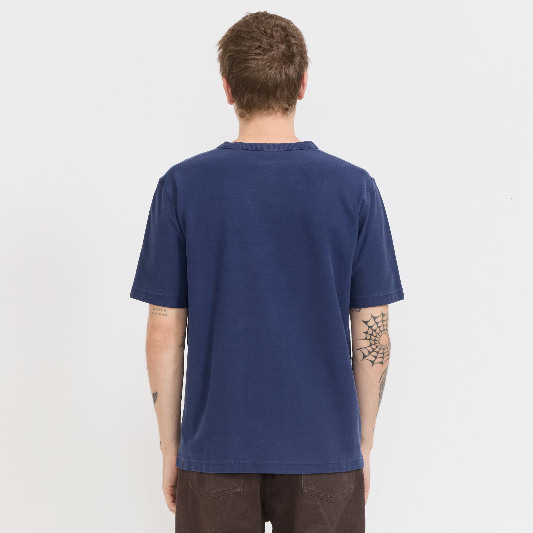 Norse Projects | Elmelunde Organic Dry Cotton GMD T-Shirt Workwear Blue | Maplestore