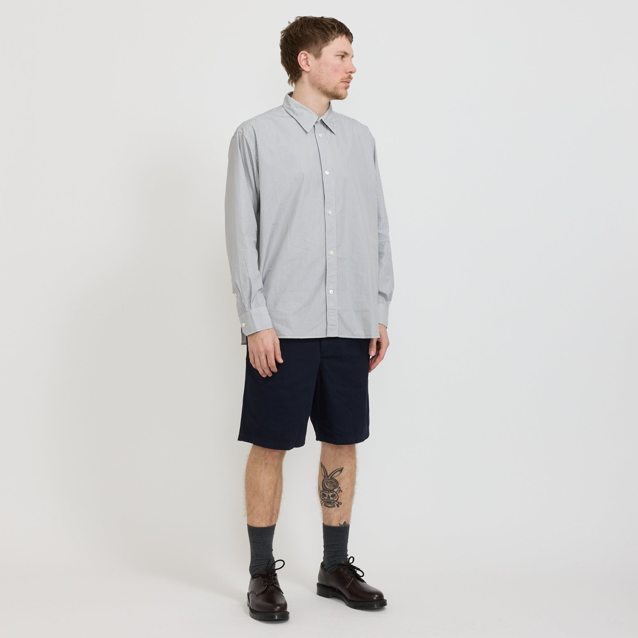 Ezra Relaxed Organic Stretch Twill Short Dark Navy