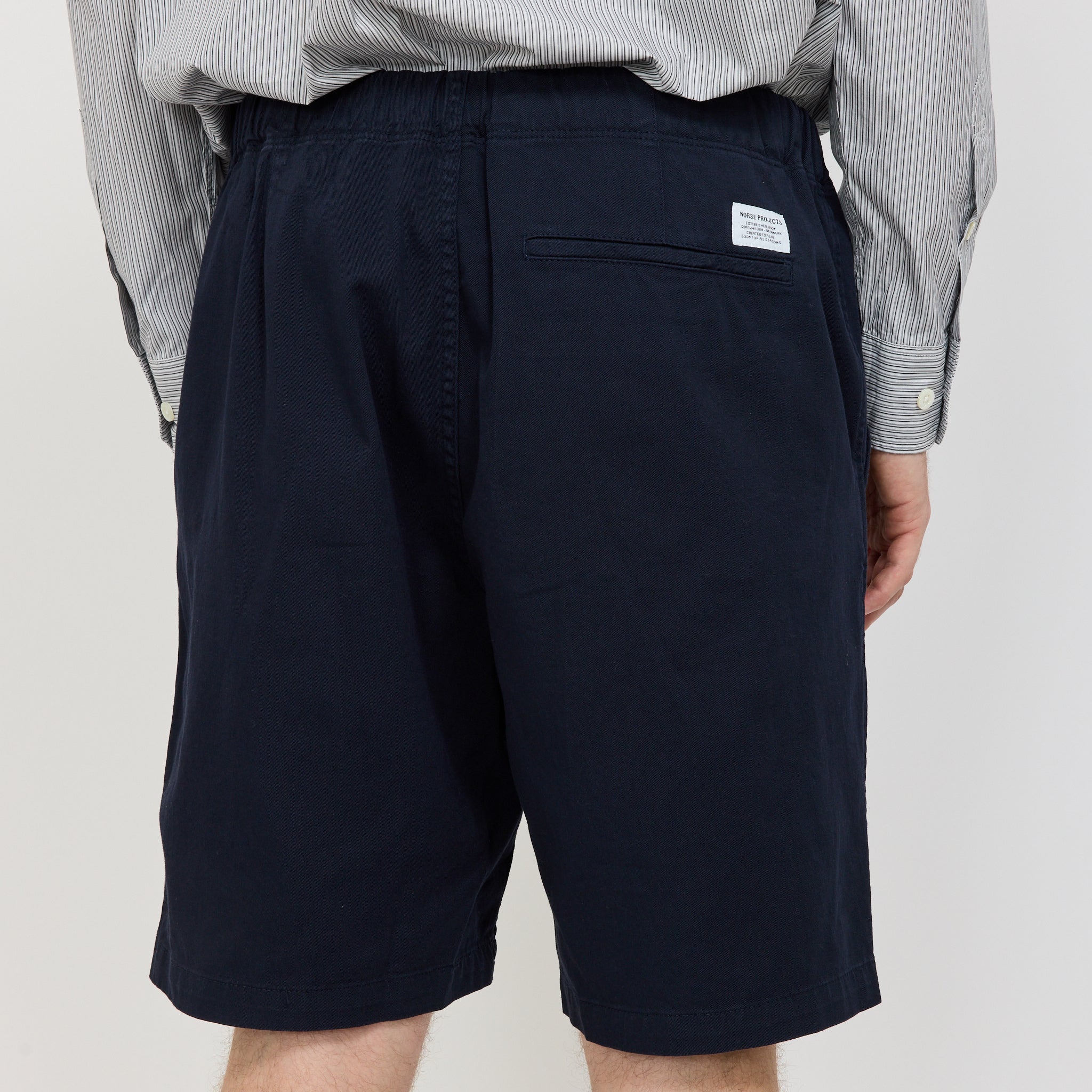 Ezra Relaxed Organic Stretch Twill Short Dark Navy