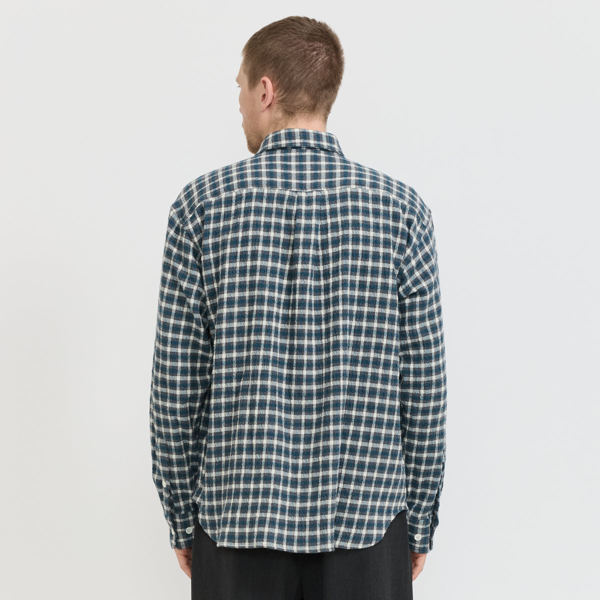Norse Projects | Falster Heavy Check Shirt North Sea | Maplestore