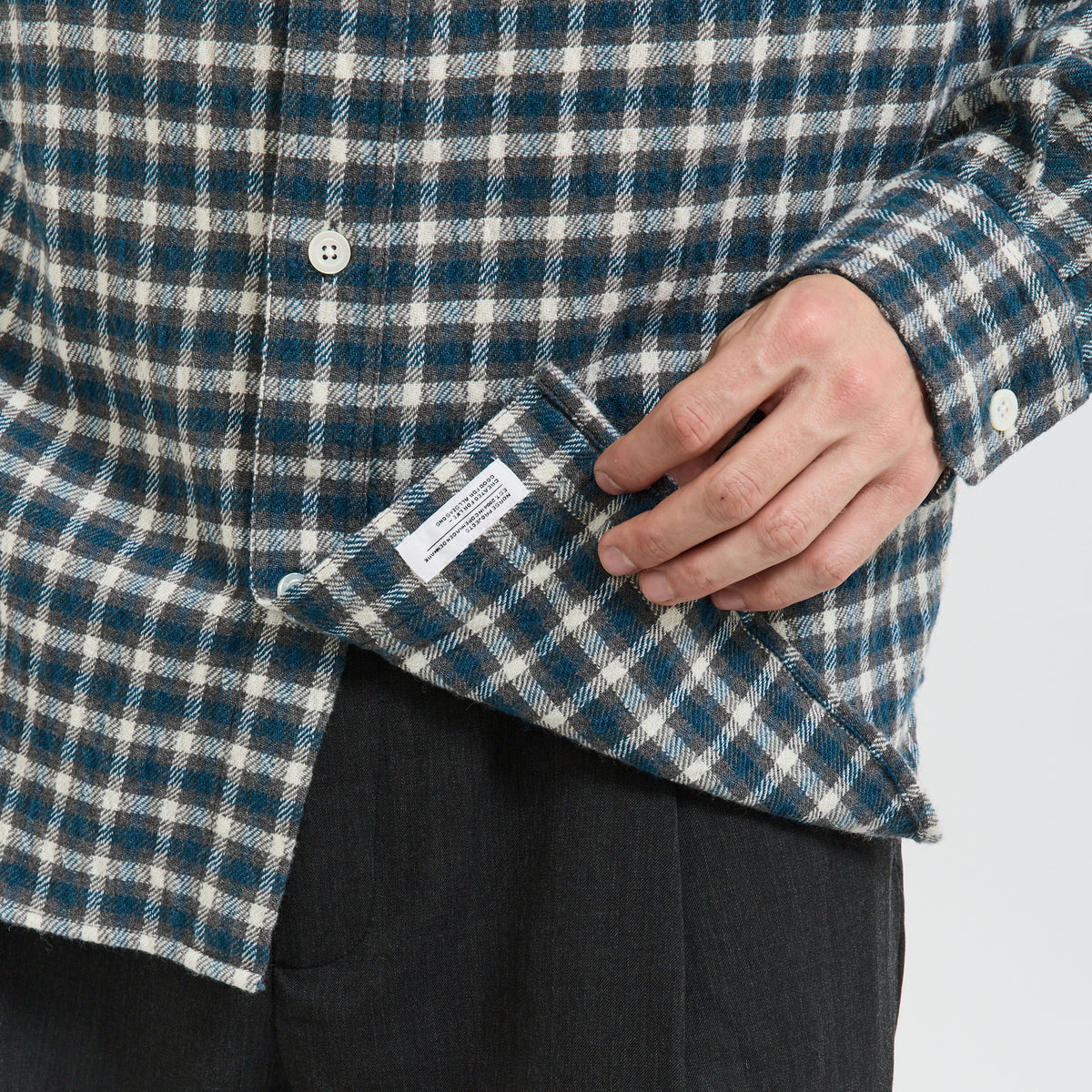 Norse Projects | Falster Heavy Check Shirt North Sea | Maplestore