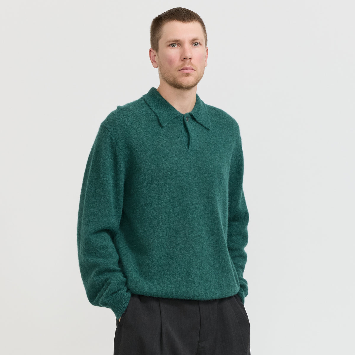 Norse Projects | Gudme Baby Alpaca Polo North Sea | Maplestore