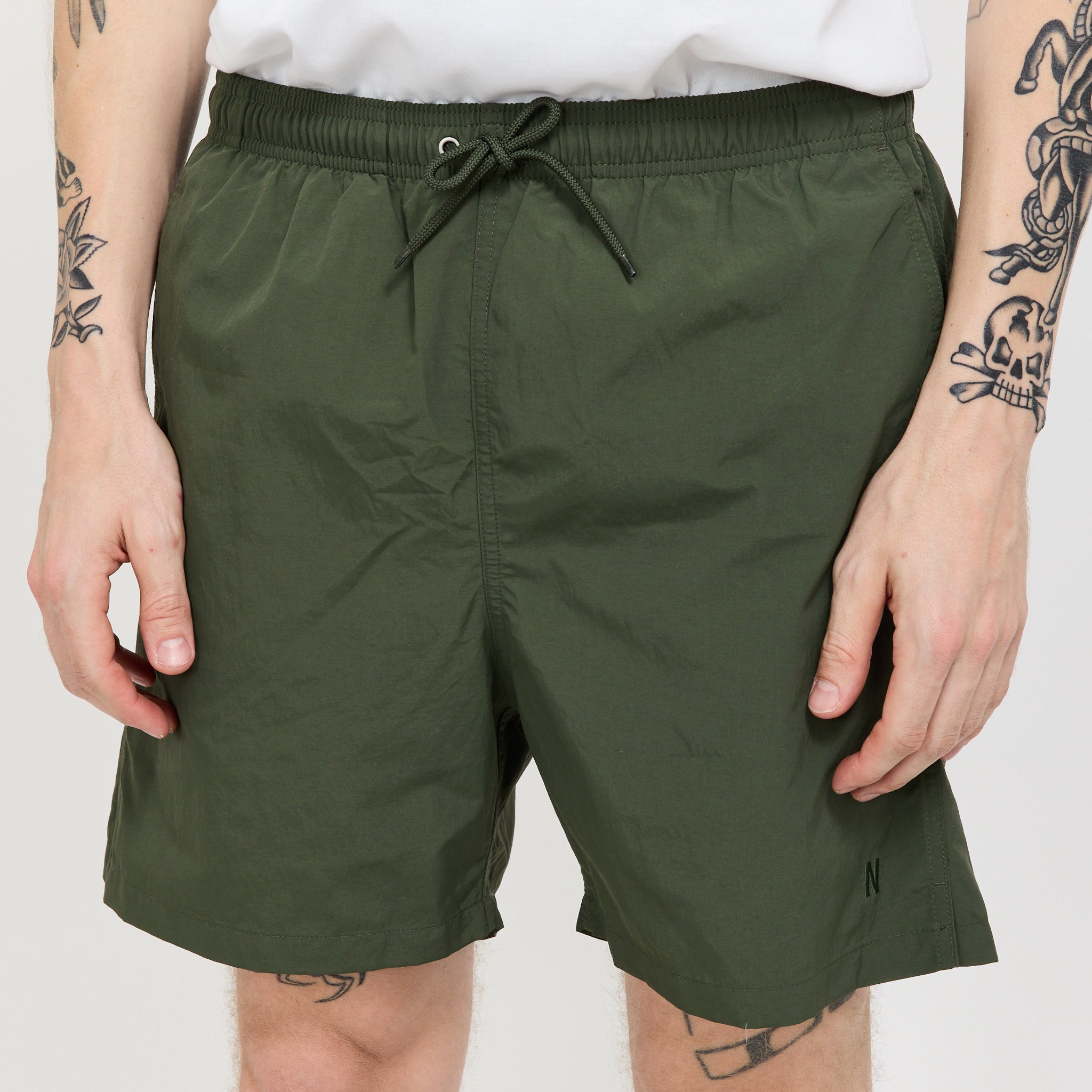 Norse Projects | Hauge Recycled Nylon Swimmers Spruce Green | Maplestore