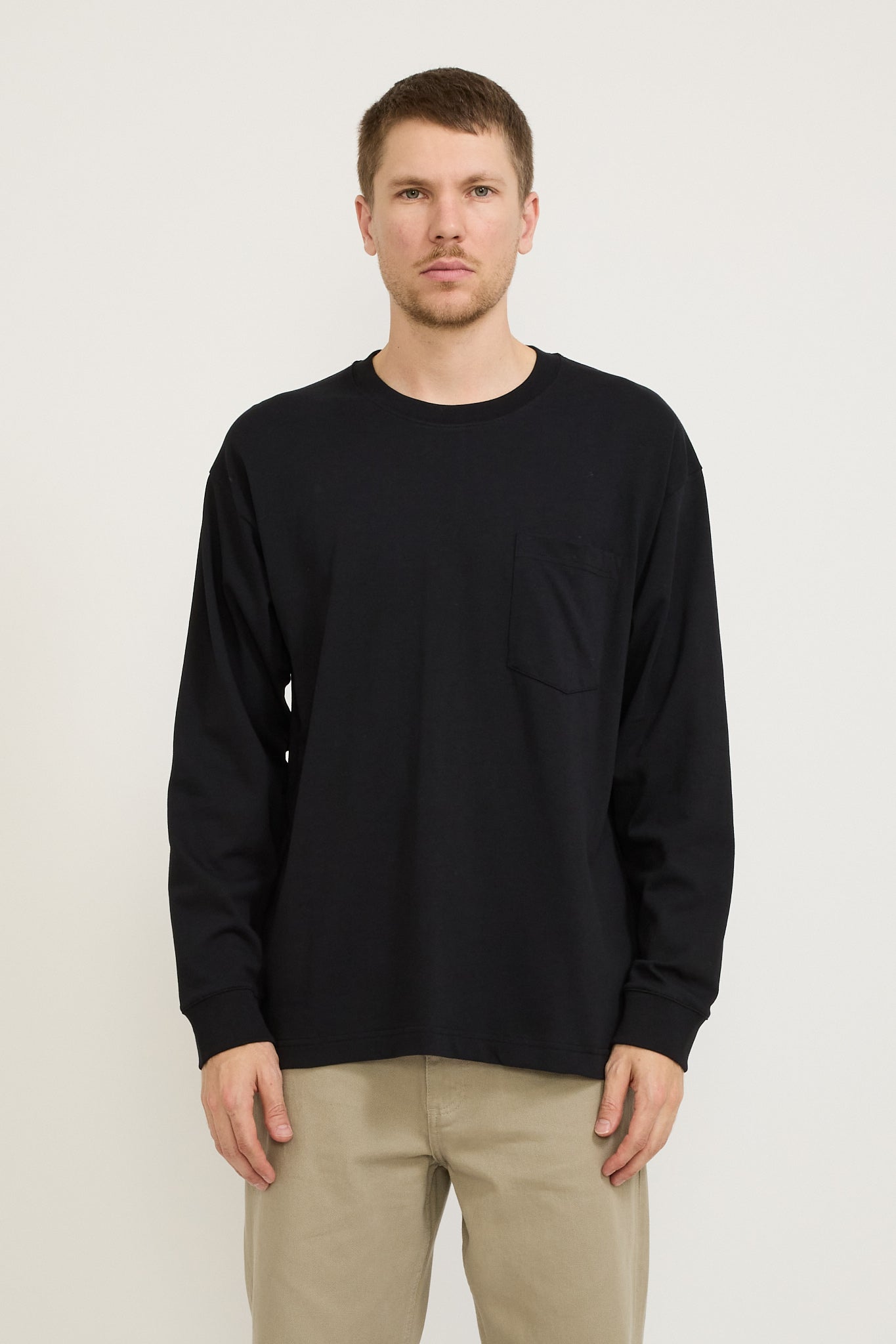 Norse Standard Heavy Loose LS T-Shirt Black