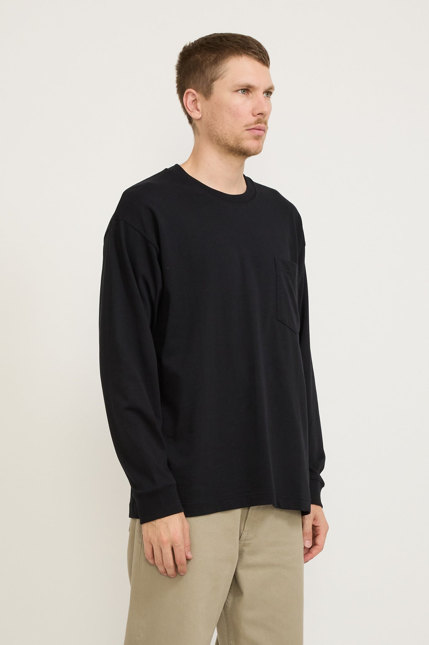 Norse Standard Heavy Loose LS T-Shirt Black