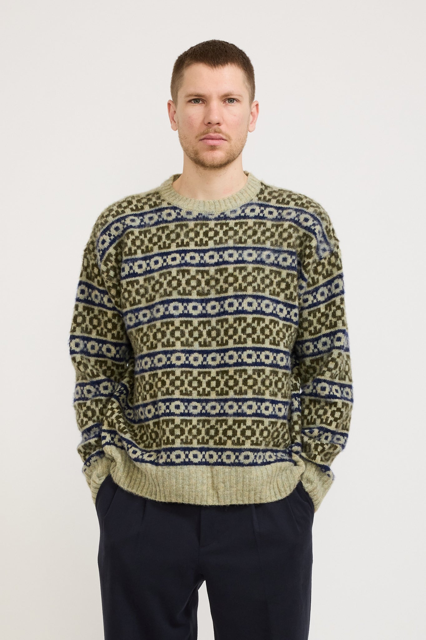 Norse Projects | Jonas Scottish Lambswool Fair Isle Sweater Elm | Maplestore