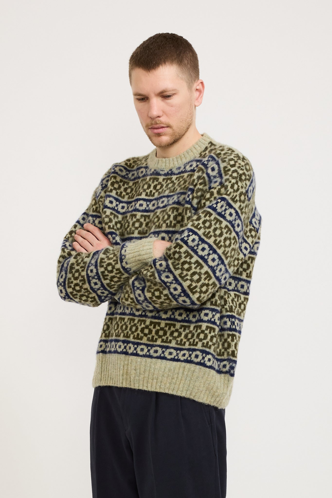 Norse Projects | Jonas Scottish Lambswool Fair Isle Sweater Elm | Maplestore