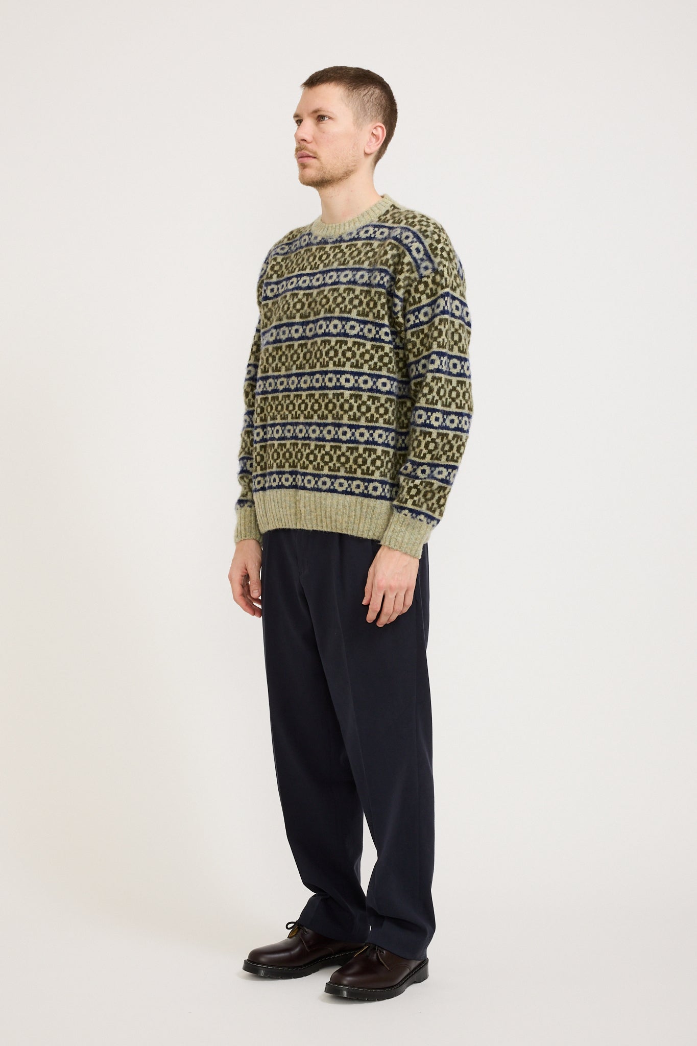 Norse Projects | Jonas Scottish Lambswool Fair Isle Sweater Elm | Maplestore