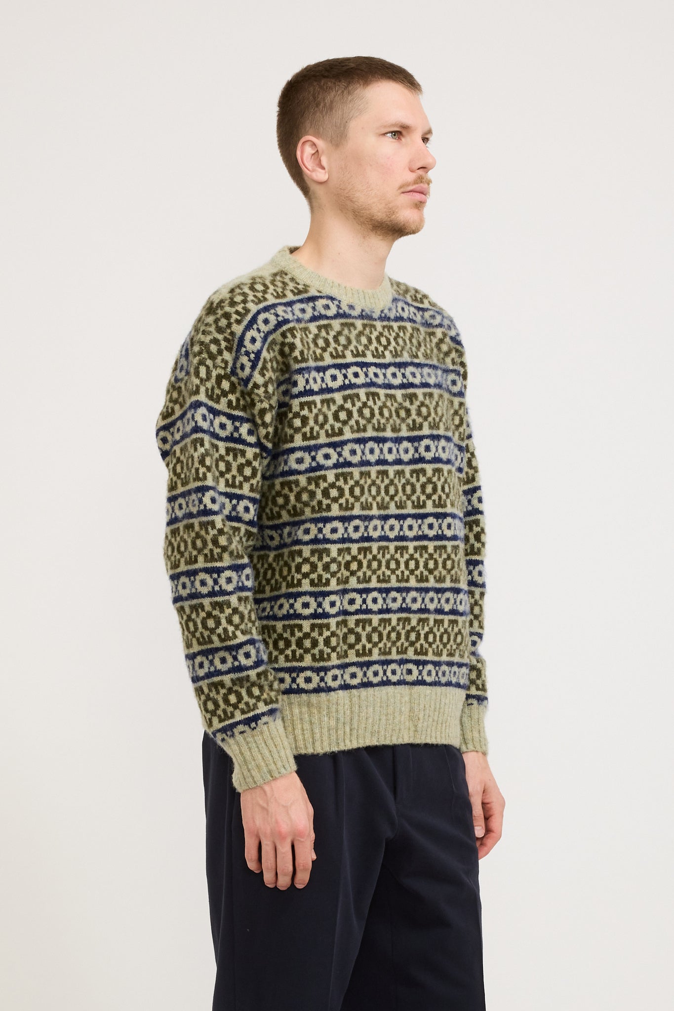 Norse Projects | Jonas Scottish Lambswool Fair Isle Sweater Elm | Maplestore