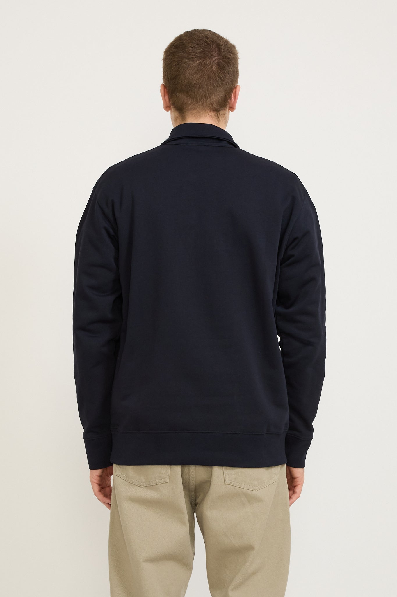 Norse Projects | Ketel Relaxed Organic Half Zip Sweater Dark Navy | Maplestore