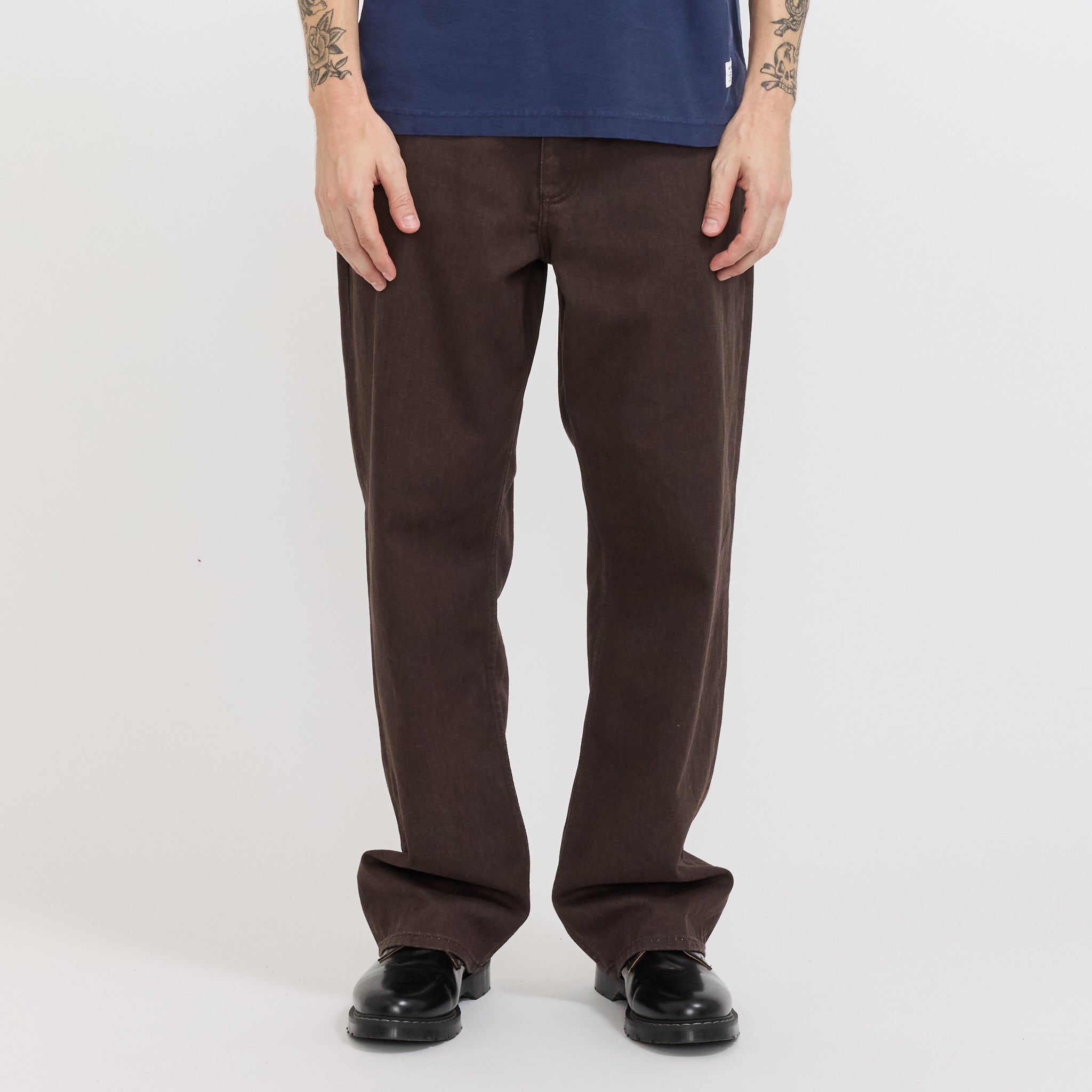 Norse Projects | Korshavn Relaxed 5 Pocket Resist Dyed Twill Shale | Maplestore