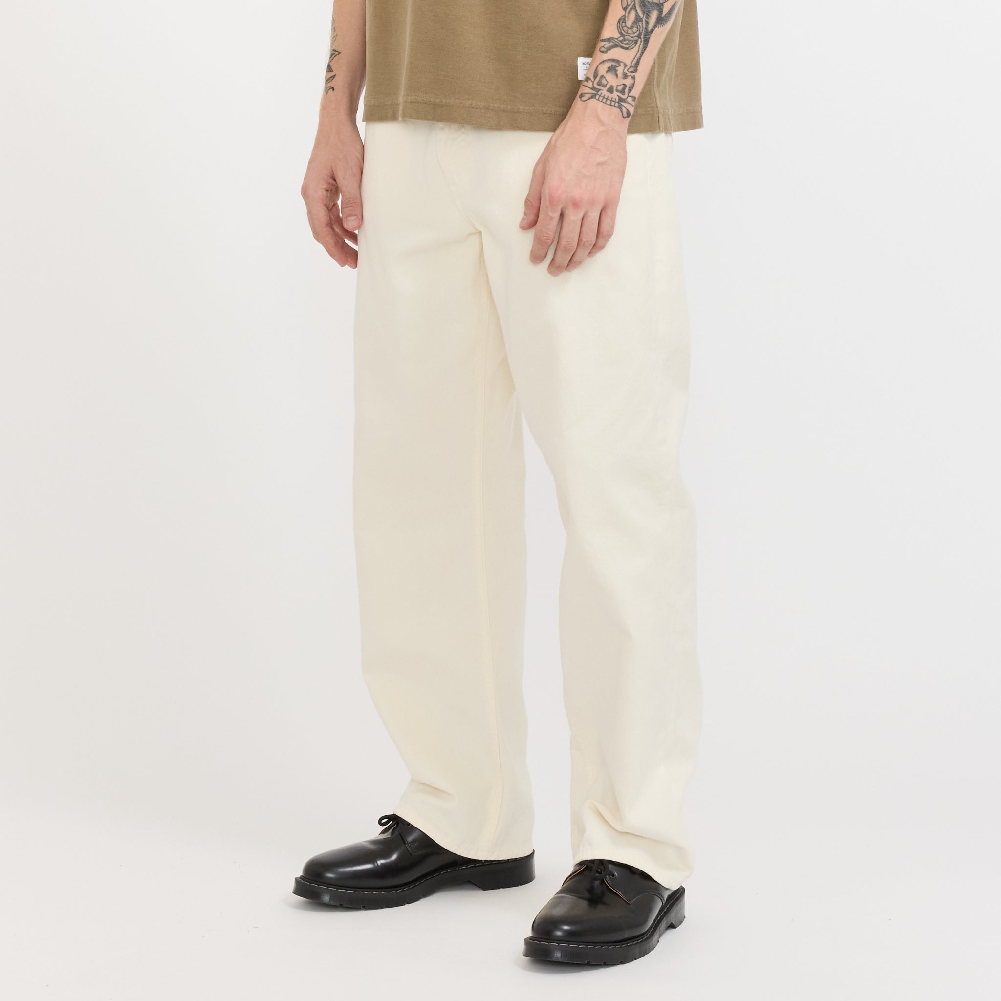 Korshavn Relaxed 5 Pocket Heavy Twill Trouser Natural Ecru