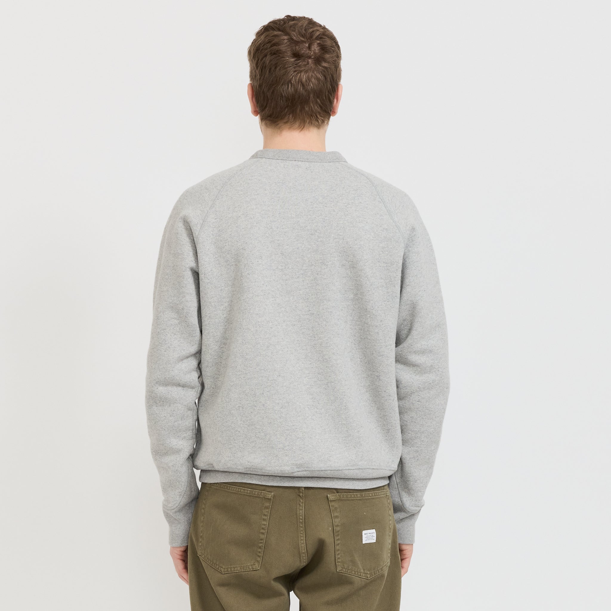 Marten Relaxed Cotton Wool Sweatshirt Grey Melange