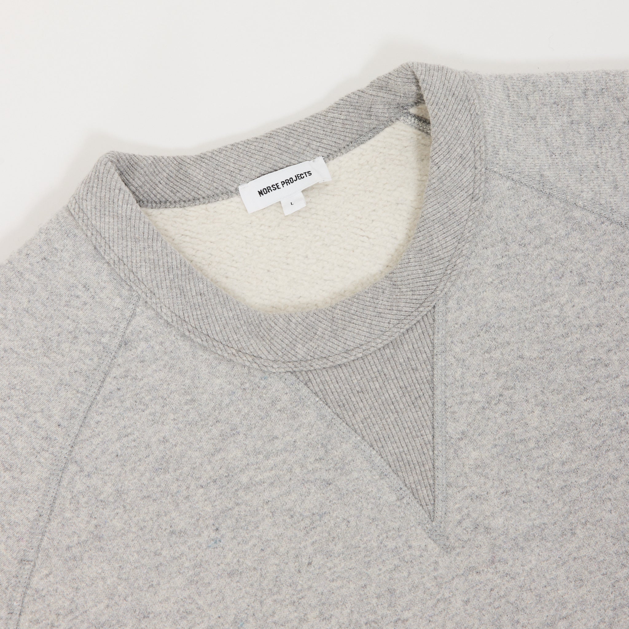 Marten Relaxed Cotton Wool Sweatshirt Grey Melange