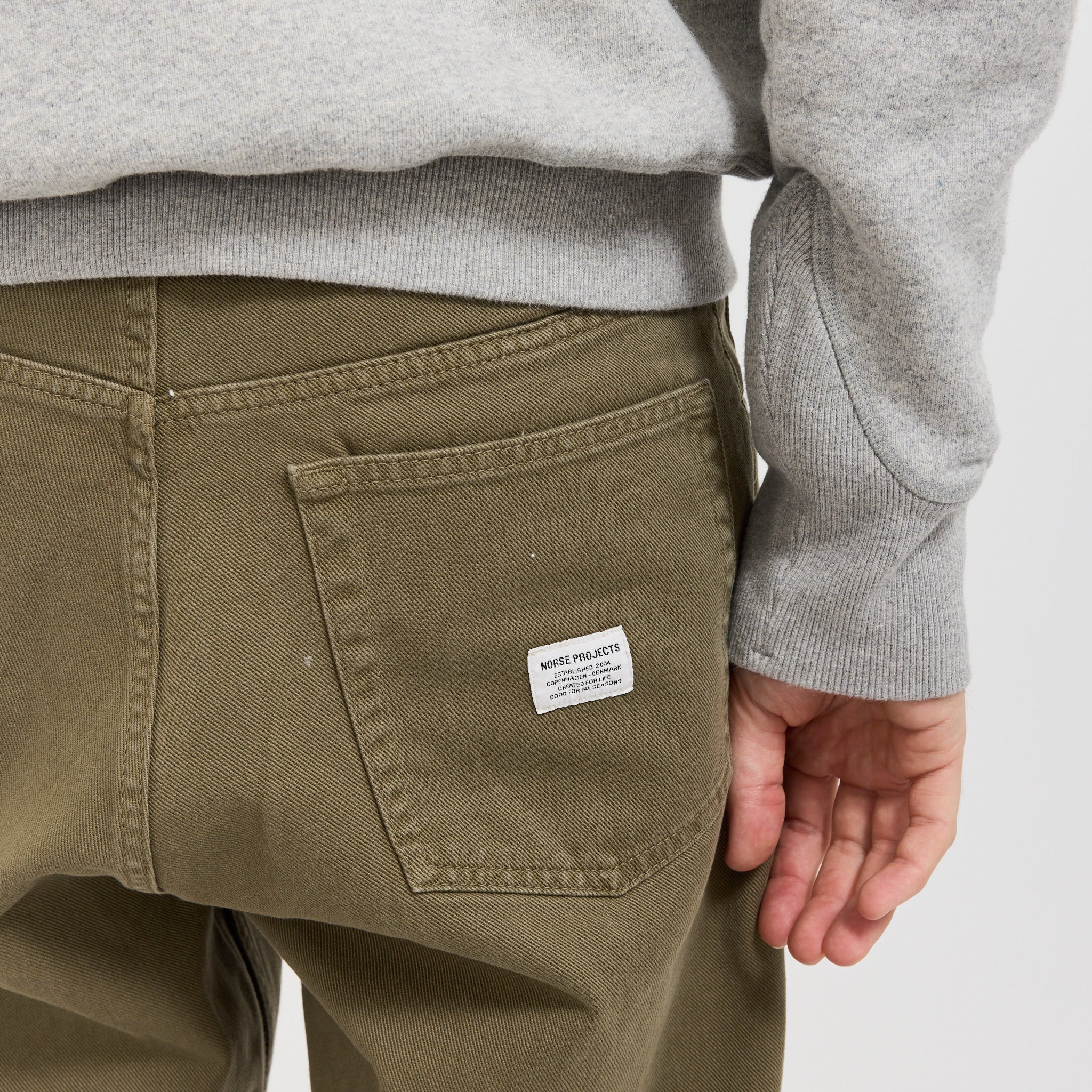 Marten Relaxed Cotton Wool Sweatshirt Grey Melange