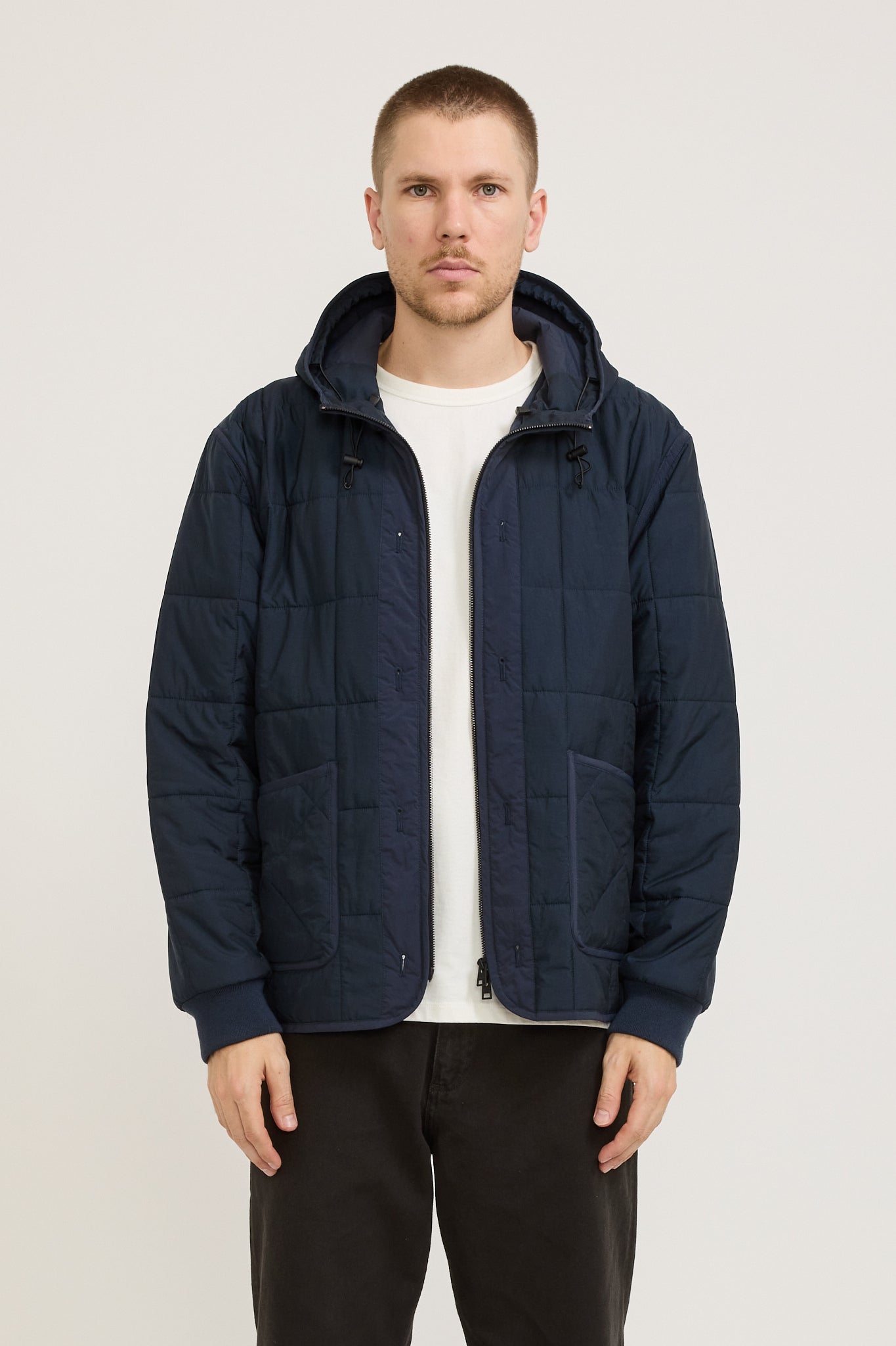 Military Hooded Liner Jacket Dark Navy