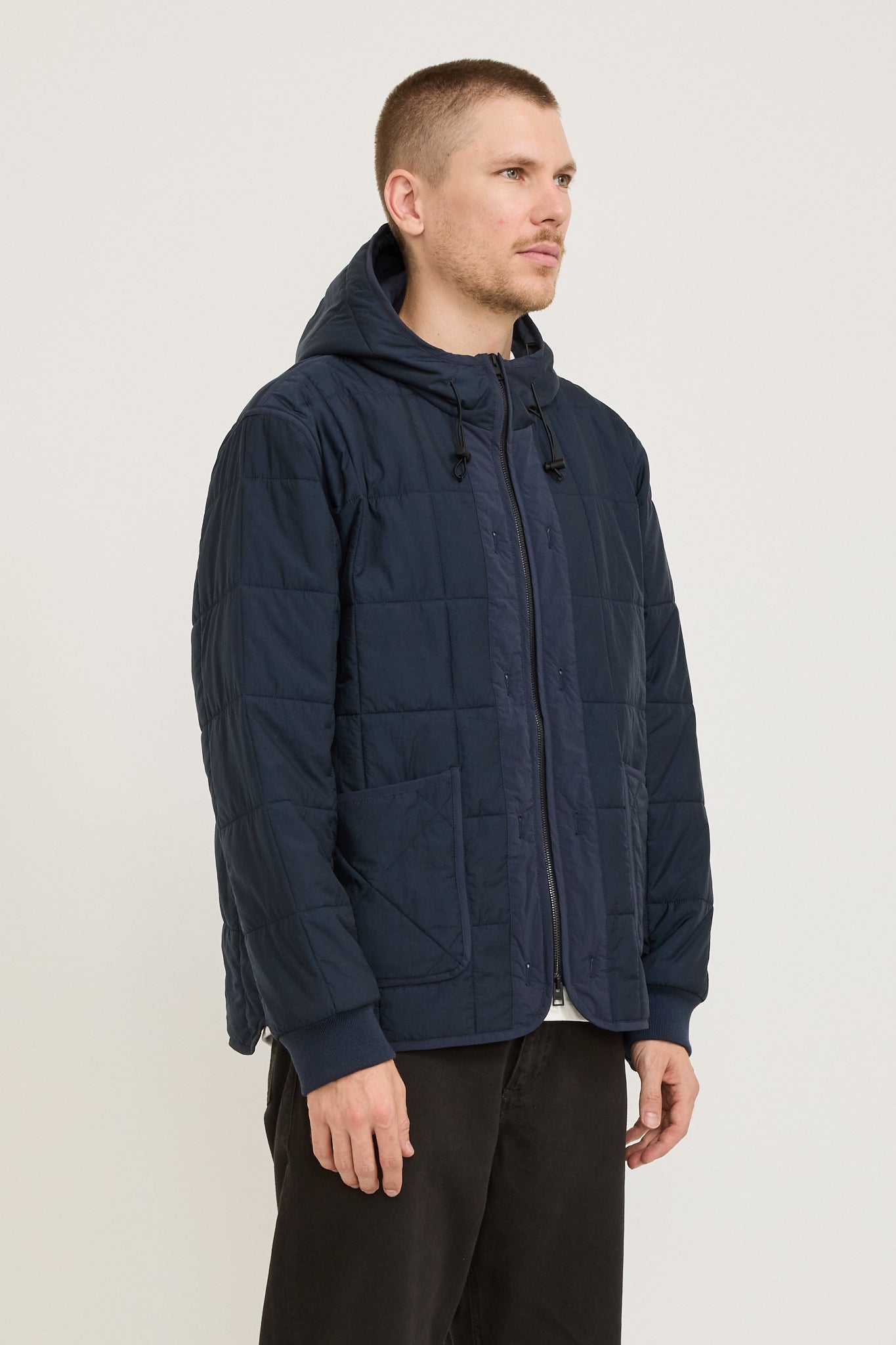 Military Hooded Liner Jacket Dark Navy