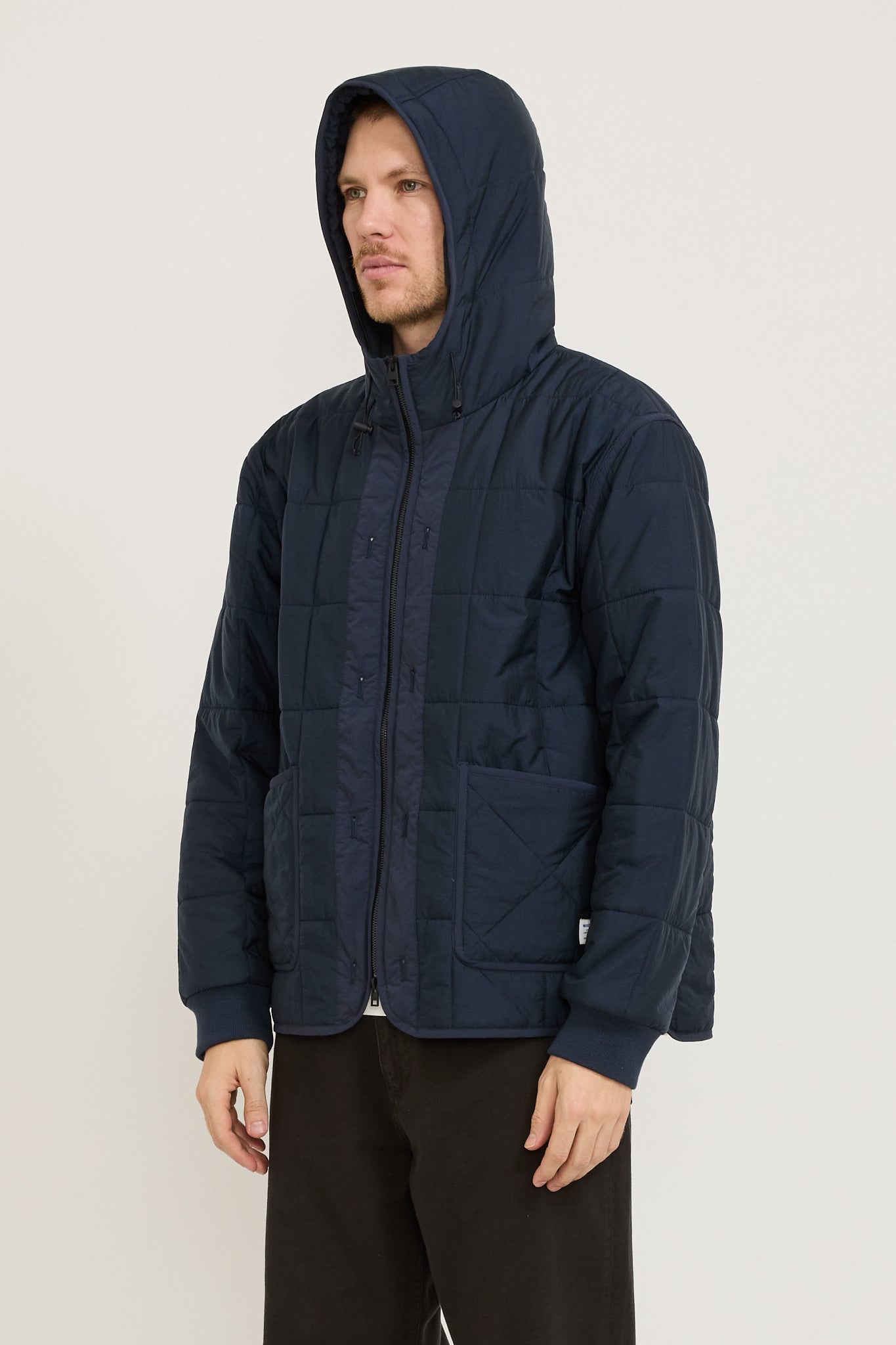 Military Hooded Liner Jacket Dark Navy