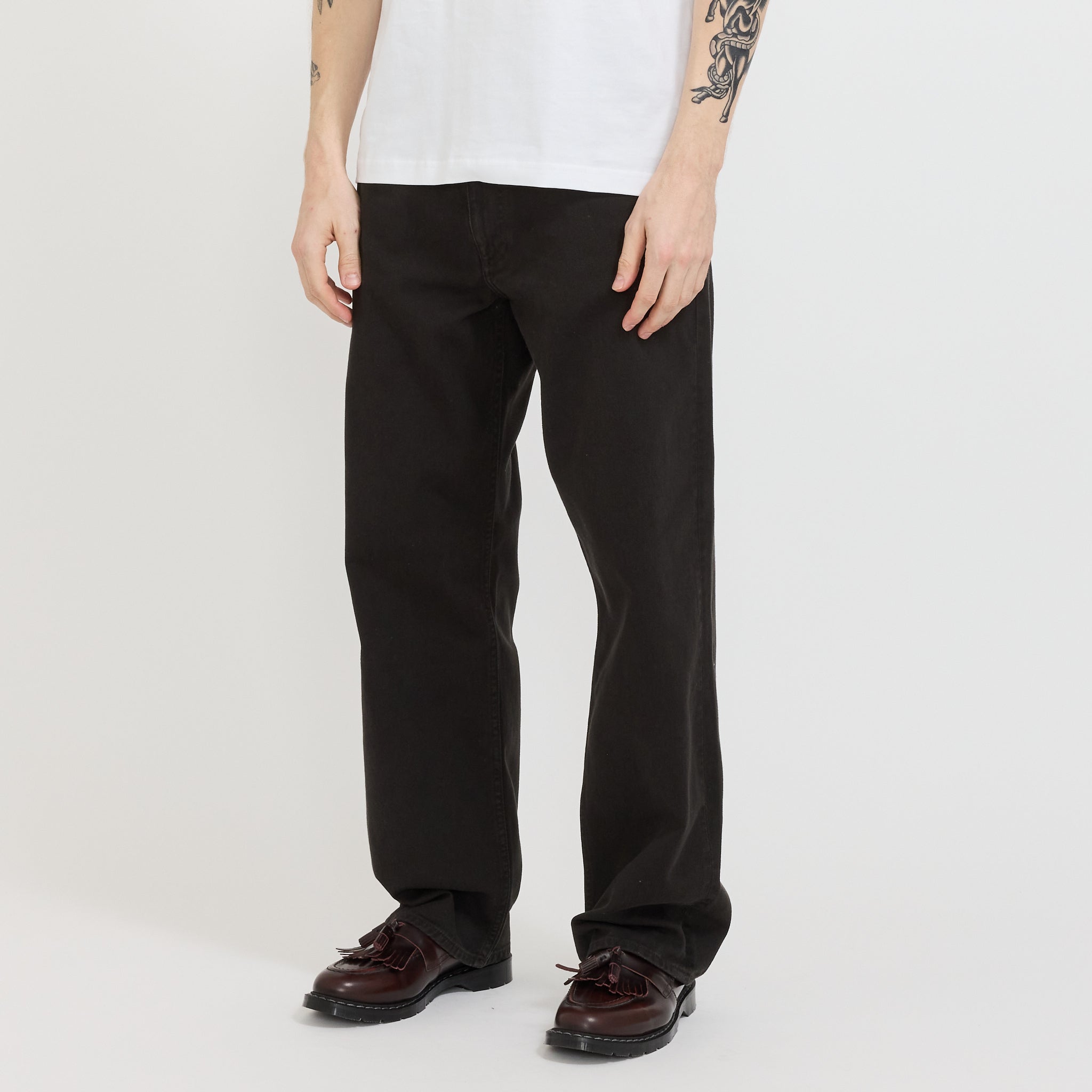 Mogens Relaxed 5 Pocket Heavy Twill Pant Black