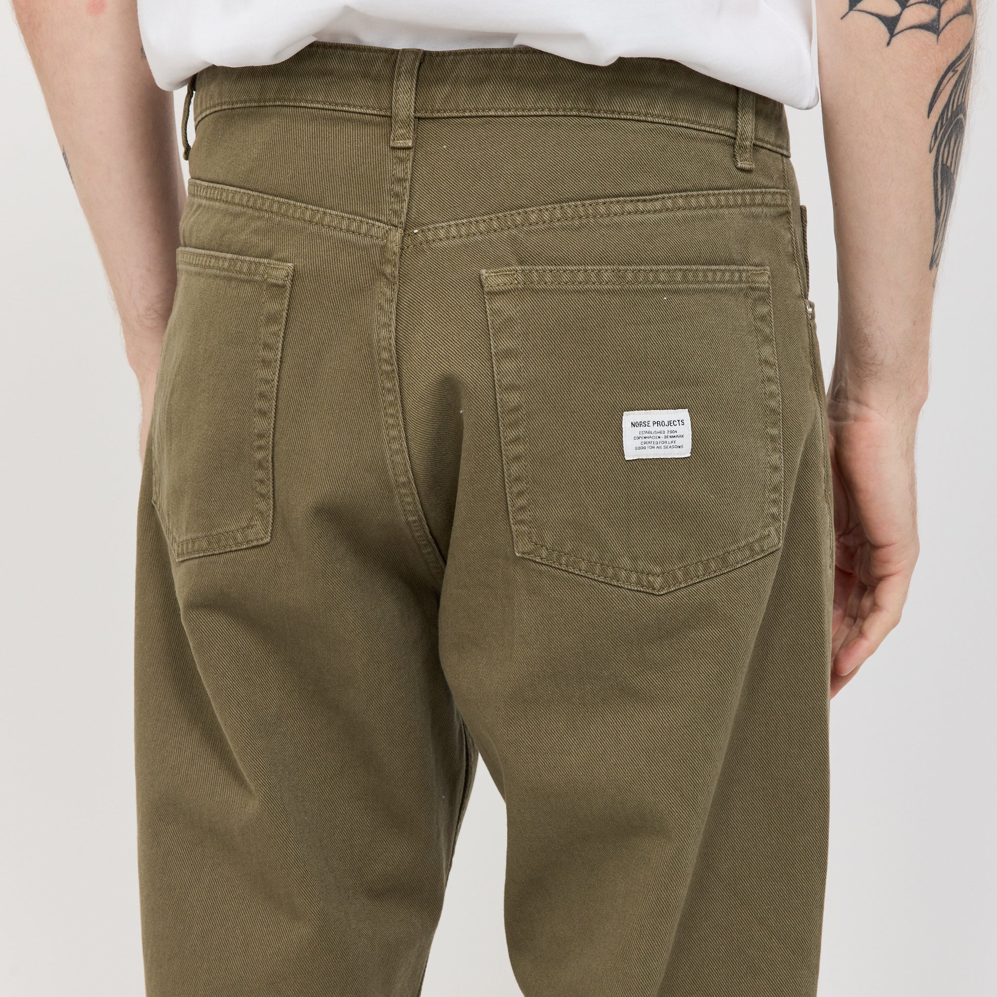 Mogens Relaxed 5 Pocket Heavy Twill Pant Olive Night