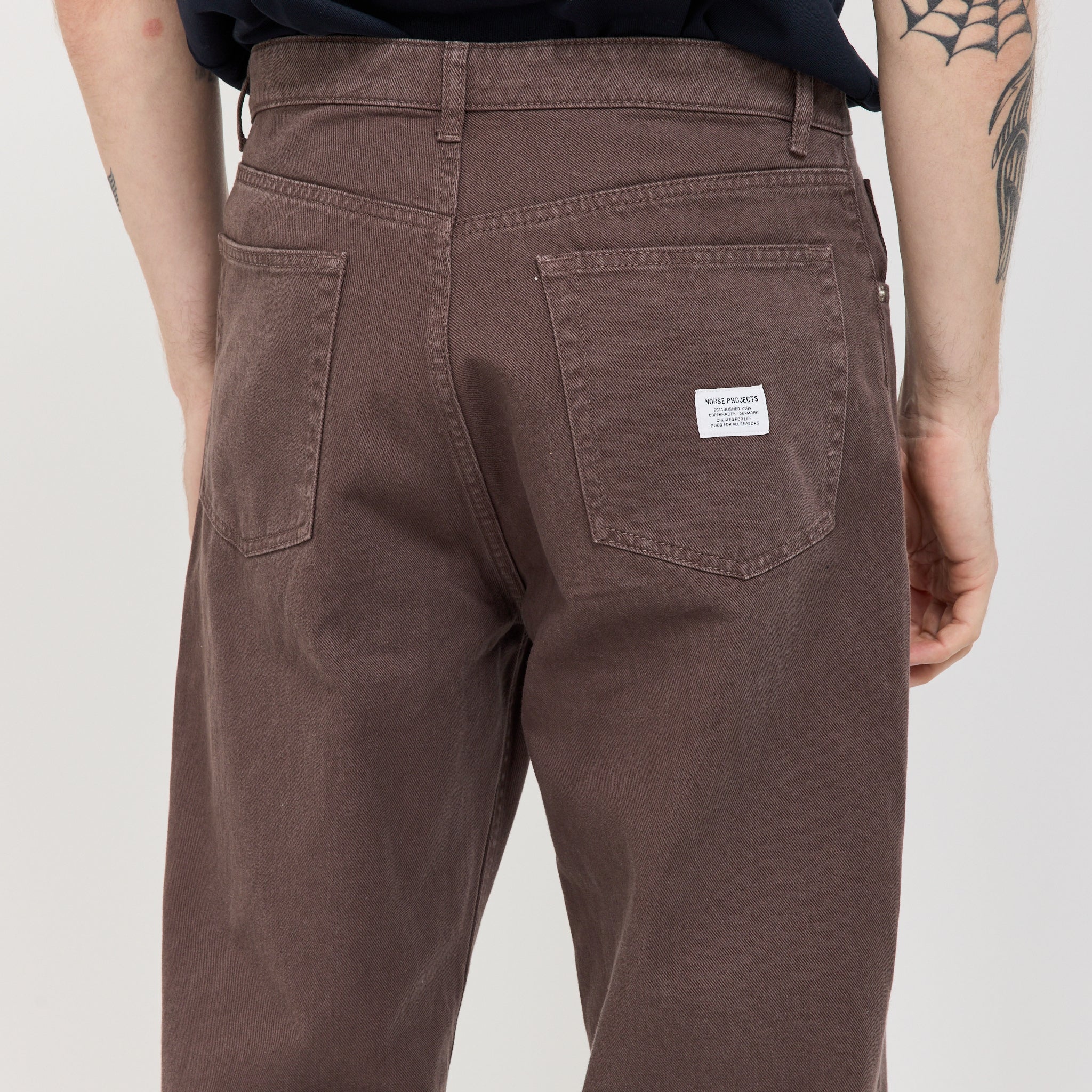 Mogens Relaxed 5 Pocket Heavy Twill Pant Seal Brown
