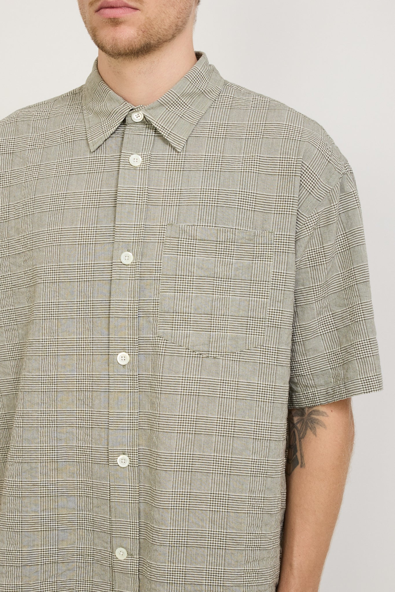 Norse Projects | Mo Oversized Check SS Shirt Moss Green | Maplestore