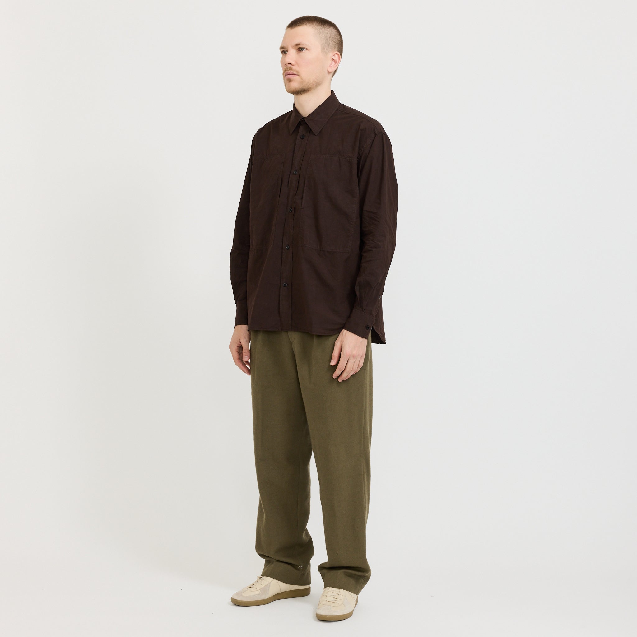 Ole Fatigue Cotton Tencel Shirt Espresso