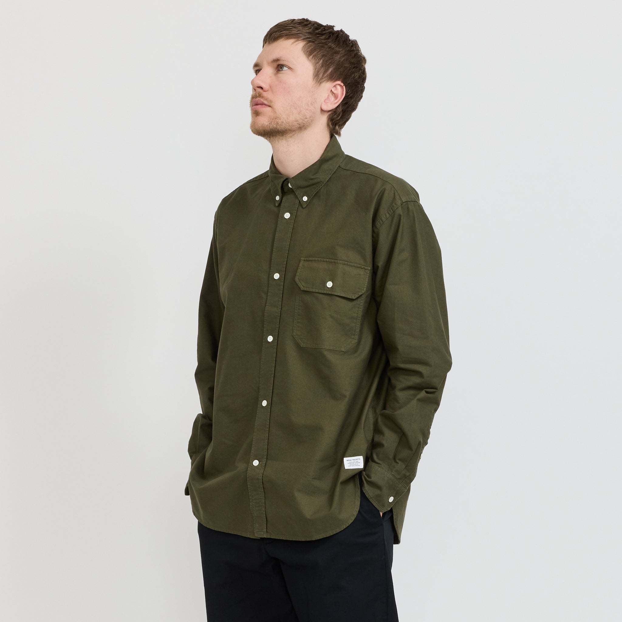 Ole Oversized GMD Oxford Shirt Olive Night