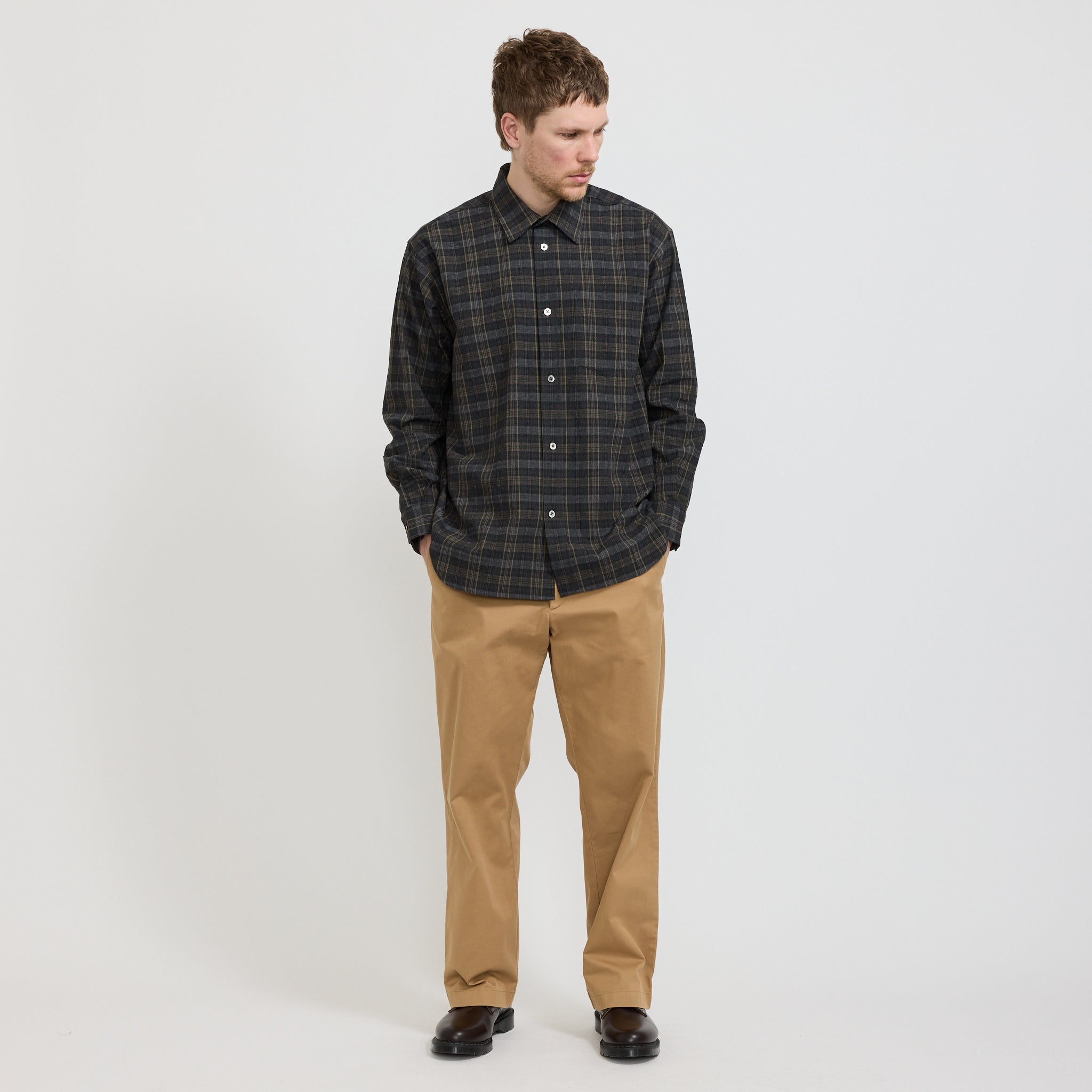 Ole Oversized Wool Check Shirt