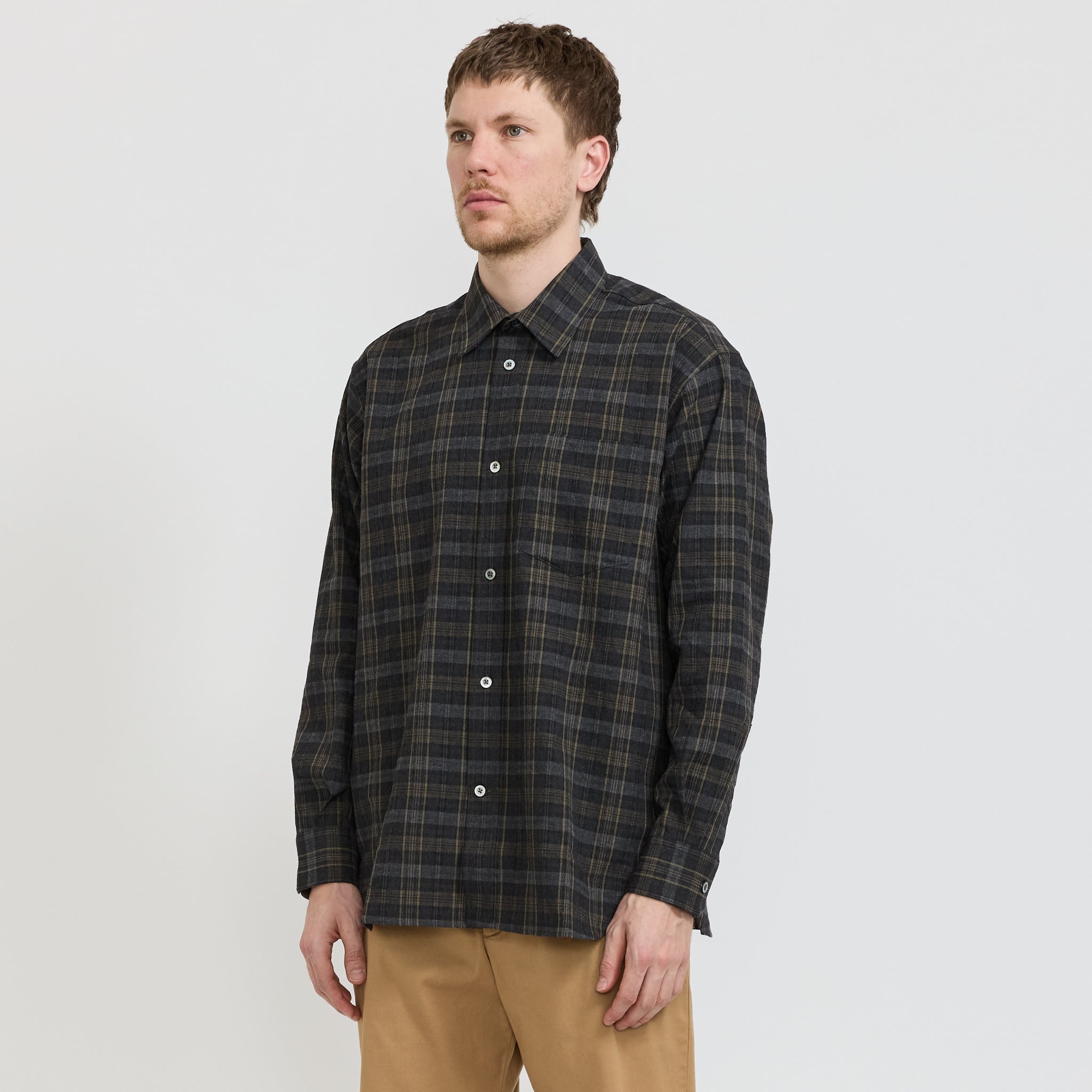 Ole Oversized Wool Check Shirt