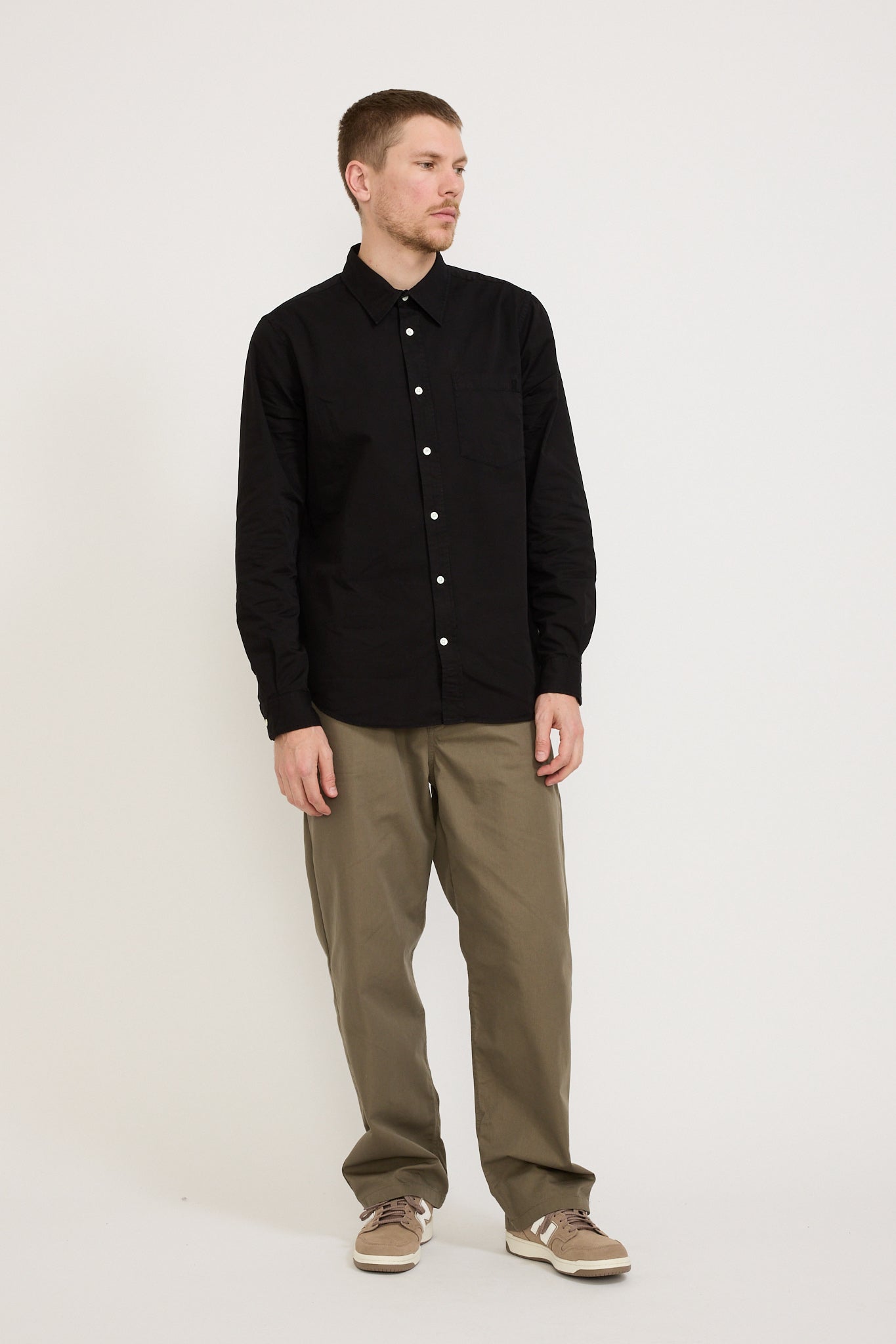 Norse Projects | Osvald BD Twill Shirt Black | Maplestore