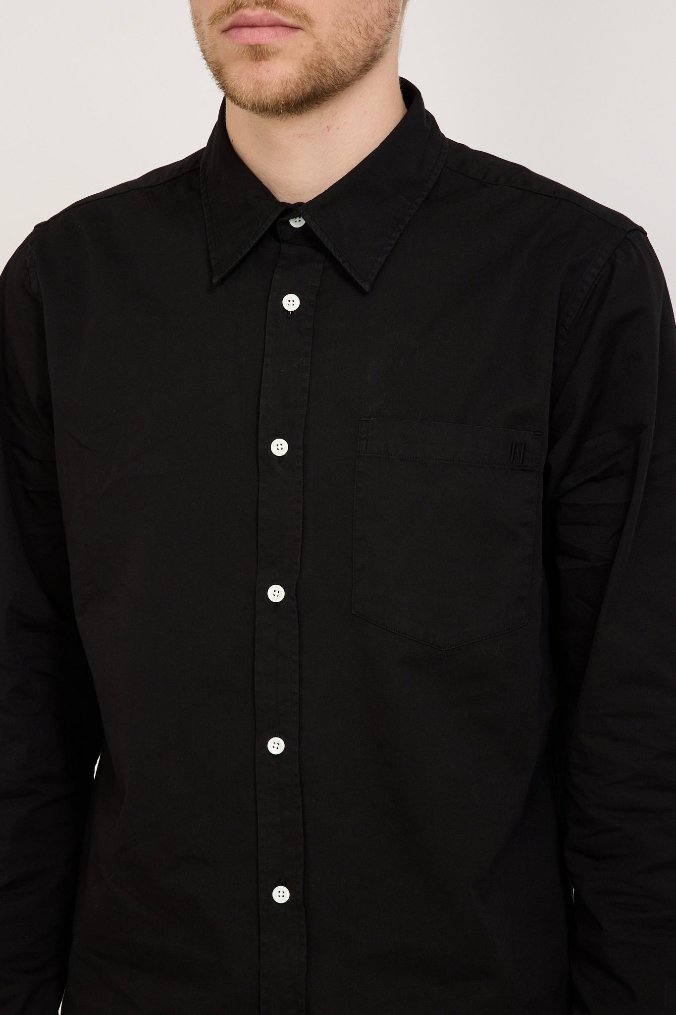 Norse Projects | Osvald BD Twill Shirt Black | Maplestore