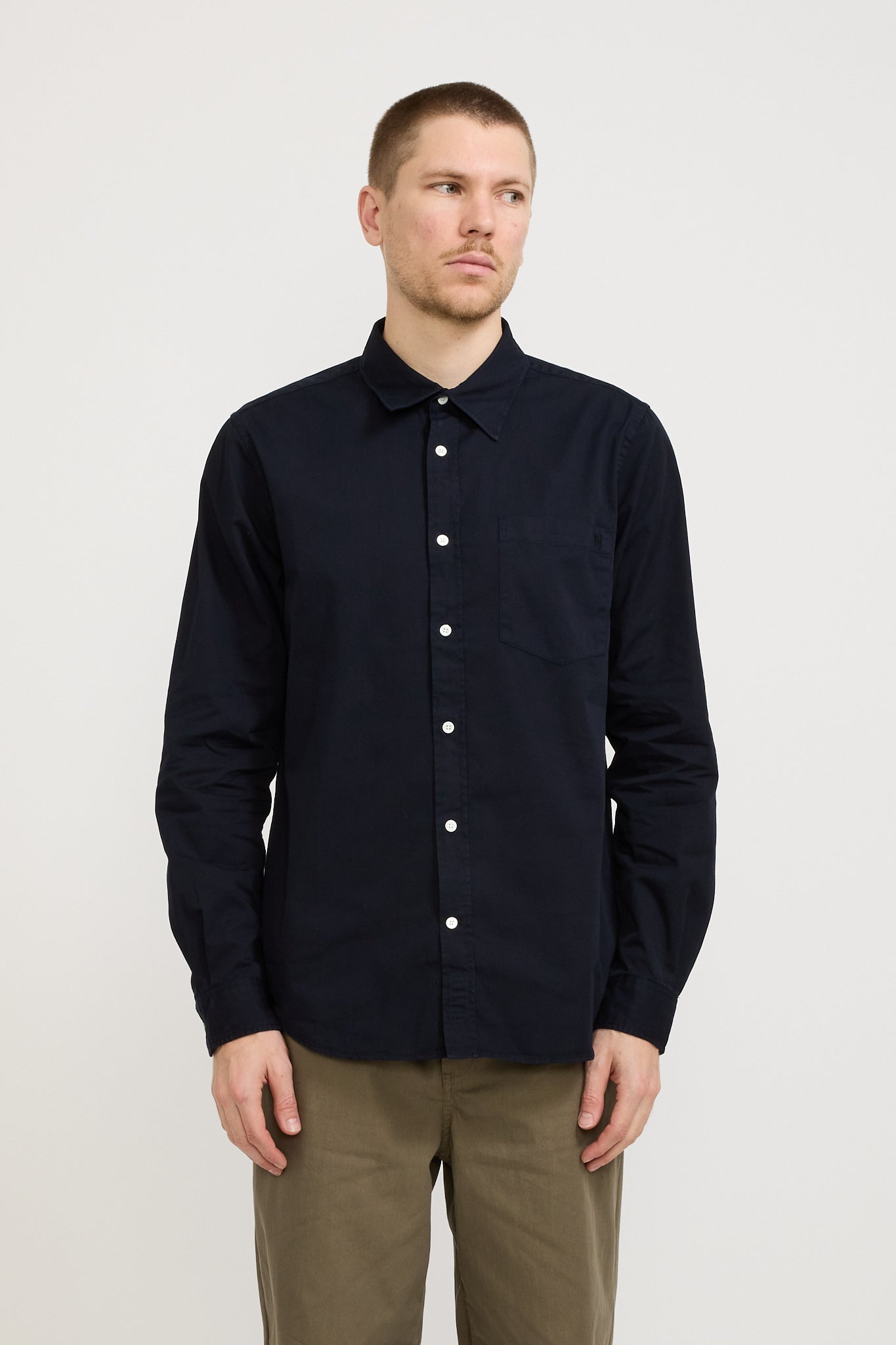 Norse Projects | Osvald BD Twill Shirt Dark Navy | Maplestore