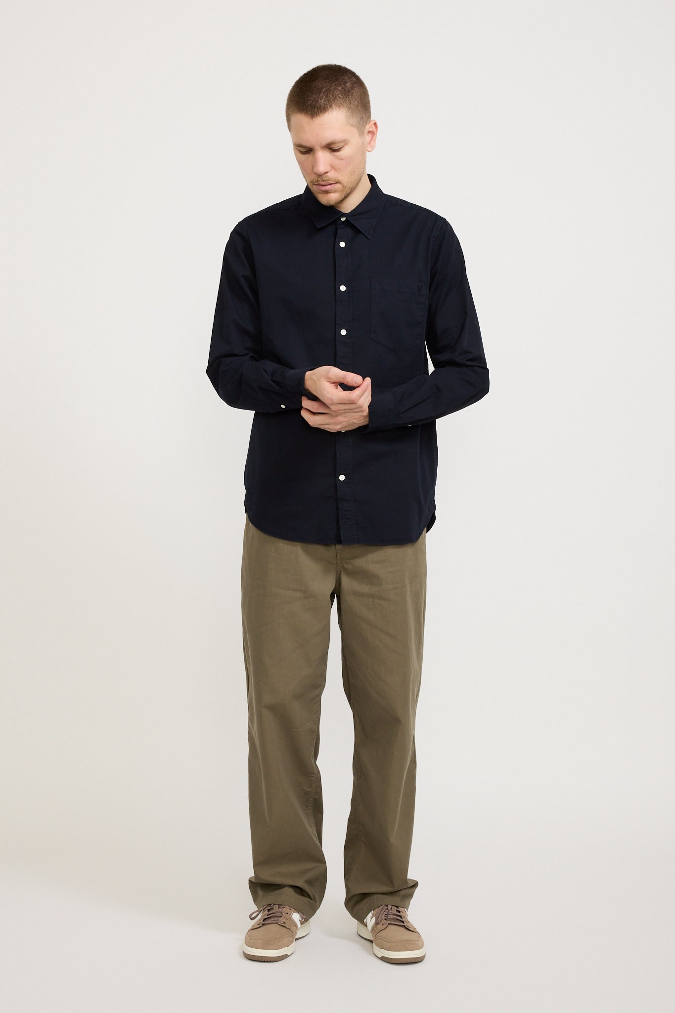 Norse Projects | Osvald BD Twill Shirt Dark Navy | Maplestore