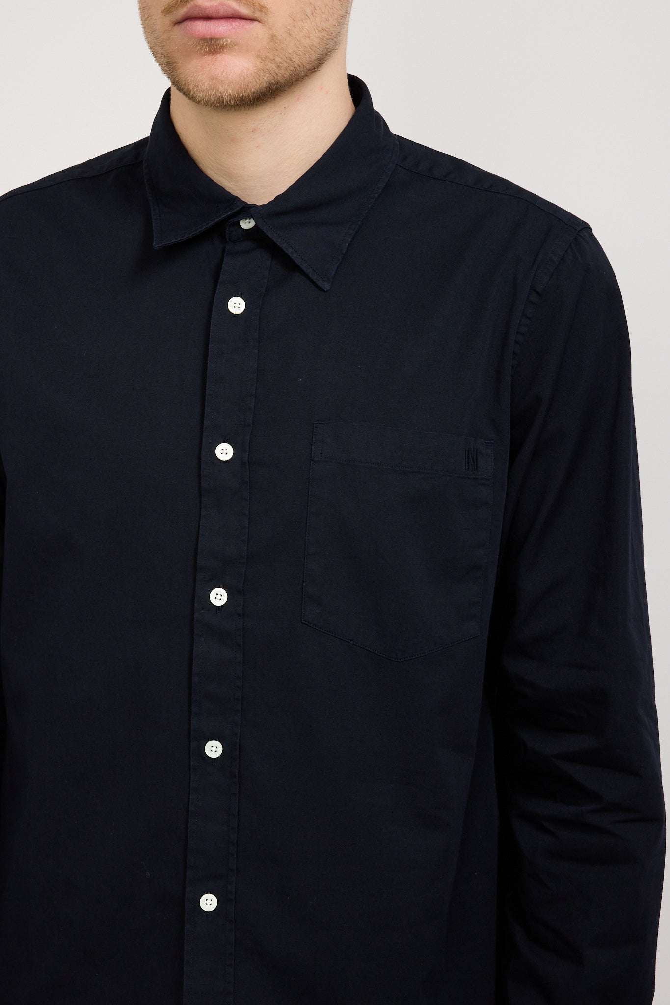 Norse Projects | Osvald BD Twill Shirt Dark Navy | Maplestore