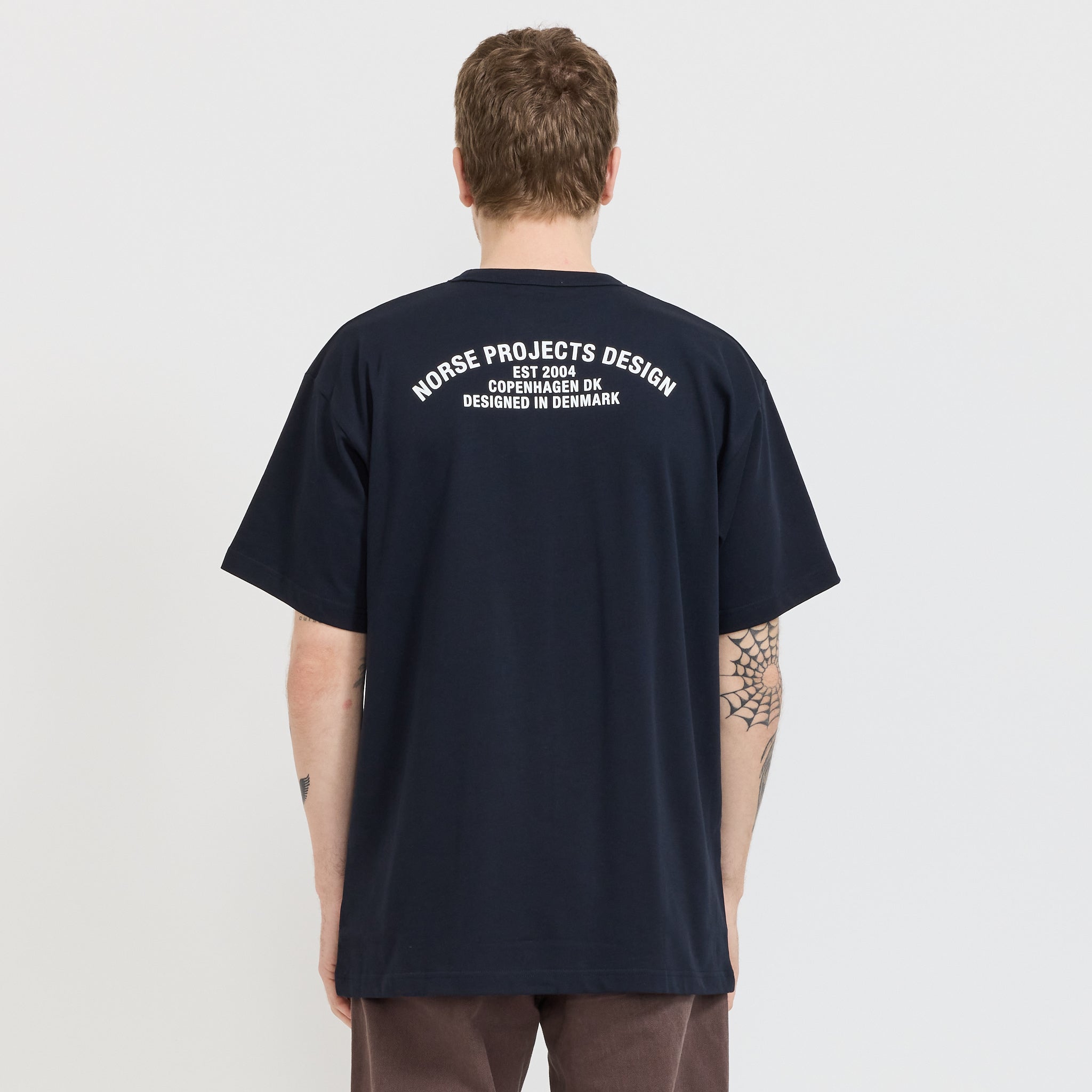 Simon Organic Arch Print T-Shirt Dark Navy