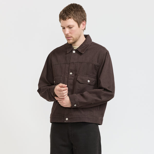 トゥデイフル　Collarless Twill Jacket 38 NORSE_STORADILE_RESISIT_DYED_T