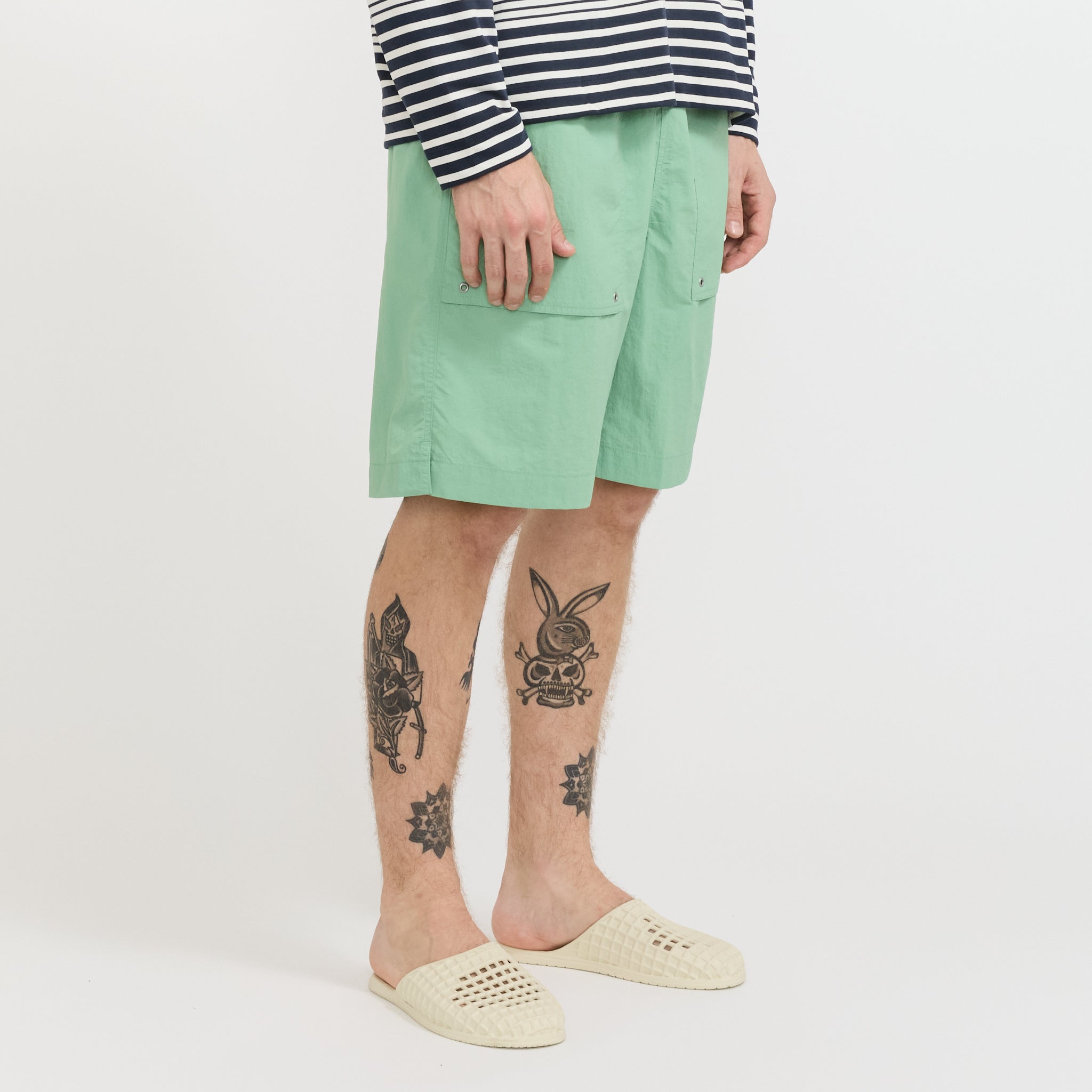 Norse Projects | Sund Relaxed Recycled Nylon Swimmers Peapod | Maplestore