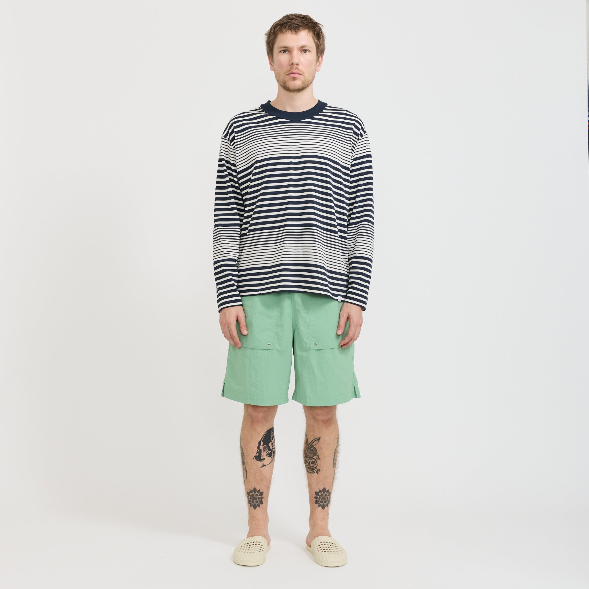 Norse Projects | Sund Relaxed Recycled Nylon Swimmers Peapod | Maplestore