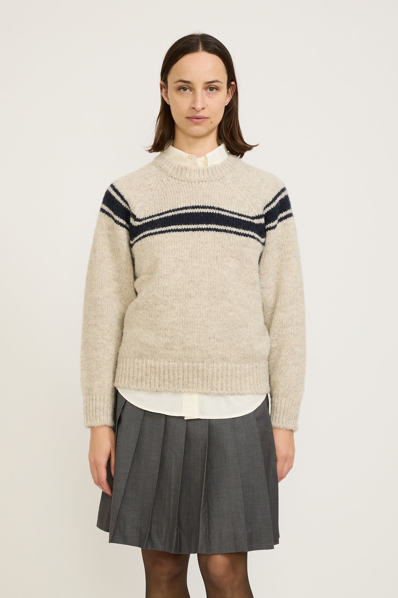 Nothing Written | Anan Round Pullover Gray | Maplestore