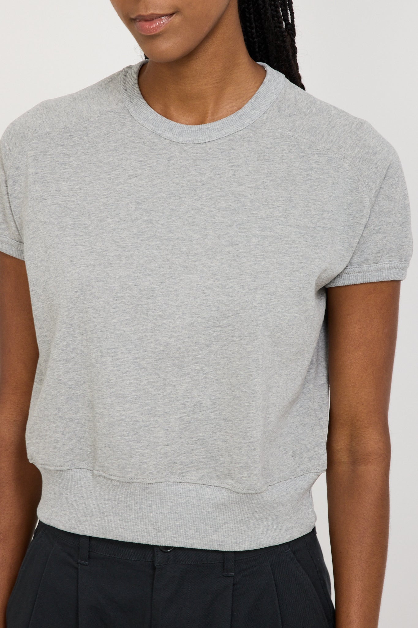 Bibi Cotton Sweatshirt Tee Grey